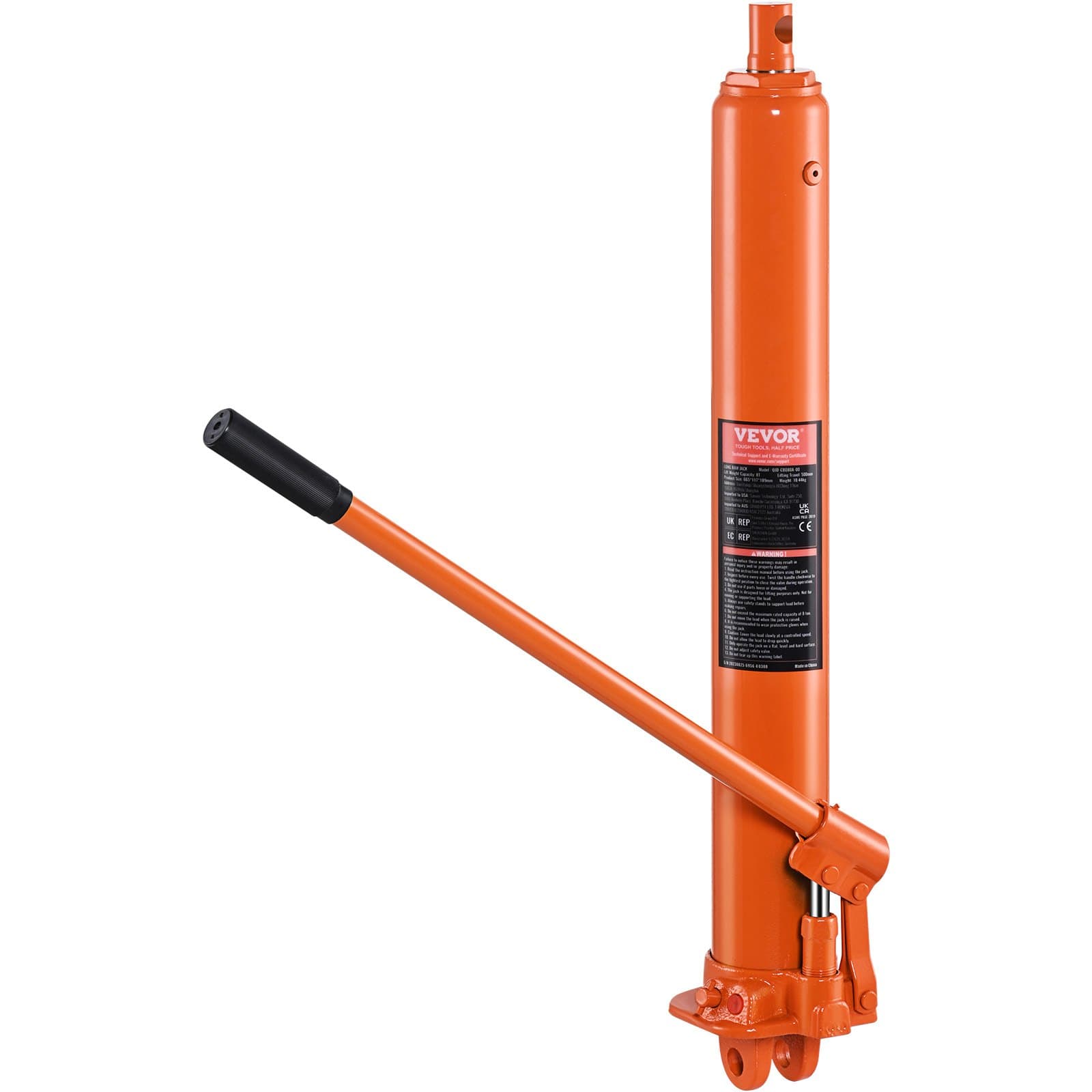 Hydraulischer Langer Wagenheber 8 Tonnen mit Einzelkolbenpumpe