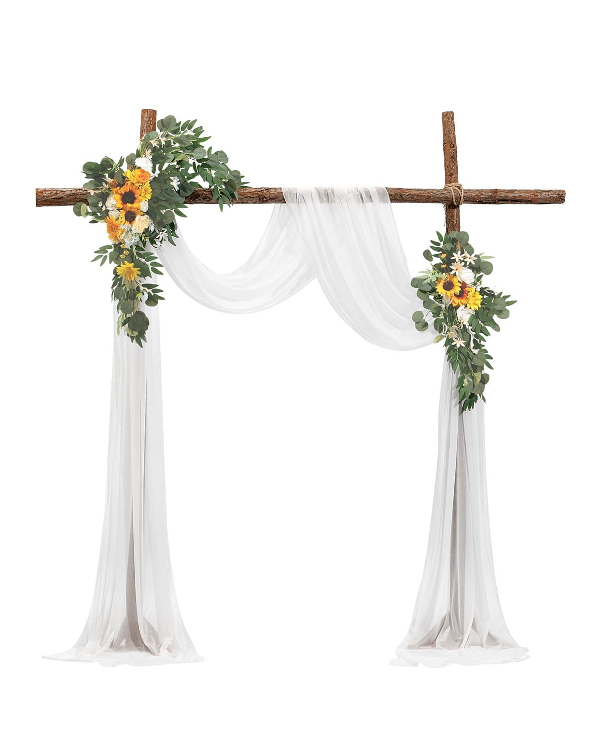 Blumen für Hochzeitsbogen, gelbe Blumen mit Vorhängen (3er-Set)