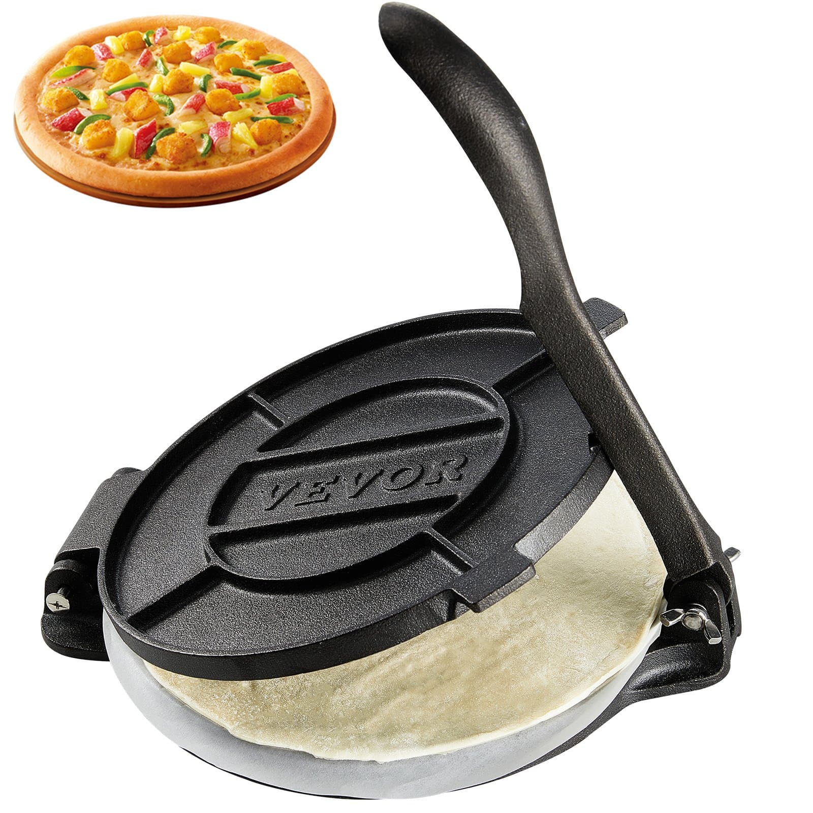 Tortilla-Presse, 20 Cm Taco Presse, Robuste Gusseisen-Tortilladora-Presse, Vorgewürzte Tortilla Maker Tortilla Herstelle
