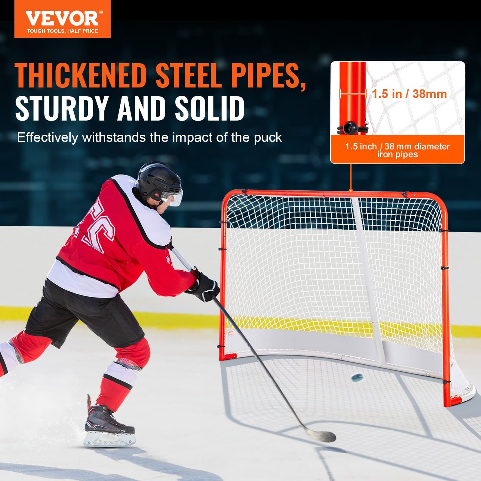 Hockeytor Streethockeynetz, 183 x 64 x 122 cm Trainingsset