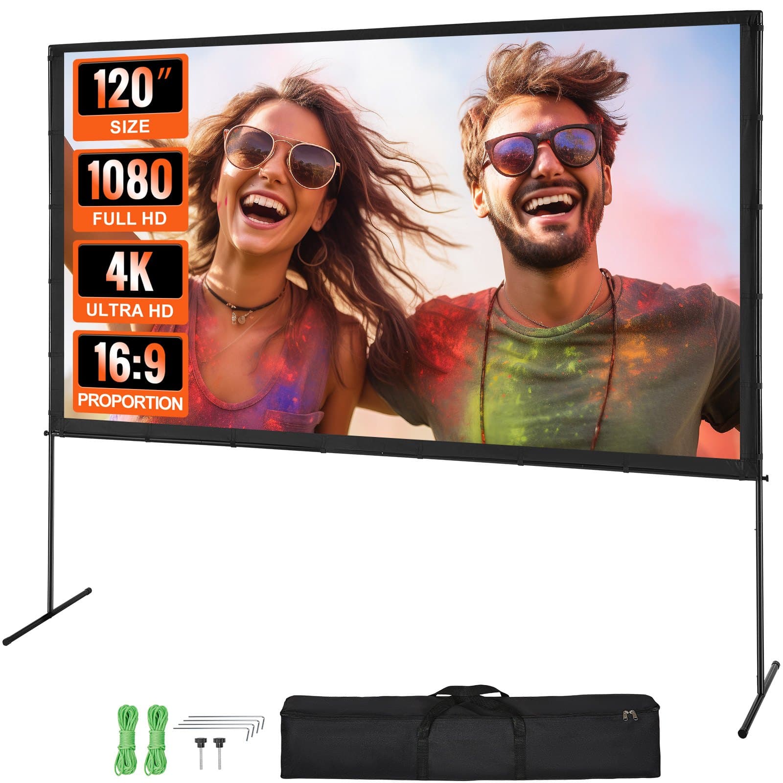 Projektorleinwand mit Ständer 304,8 cm