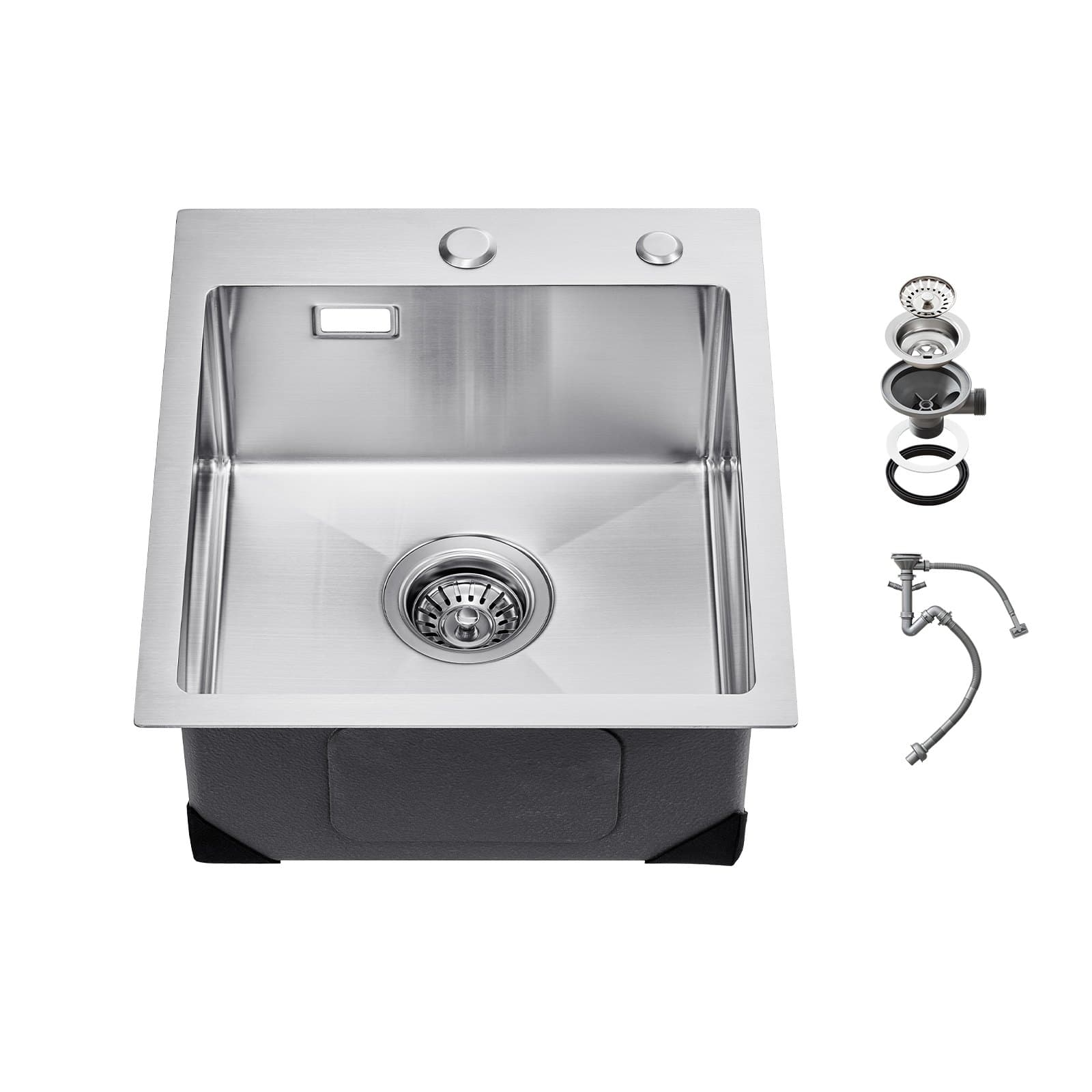 Stainless steel inset sink 40 x 45 x 19 cm