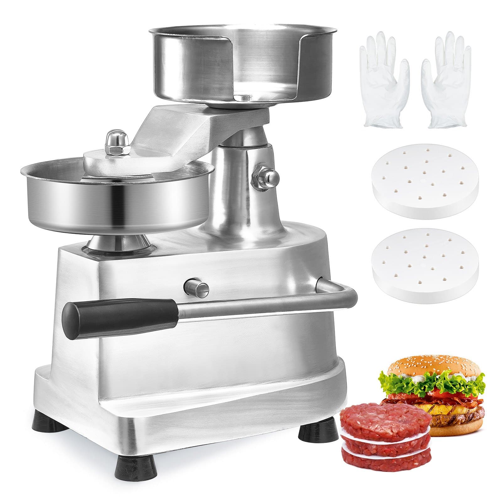 Stainless Steel Burger Press for Hamburger Patties, 13 cm