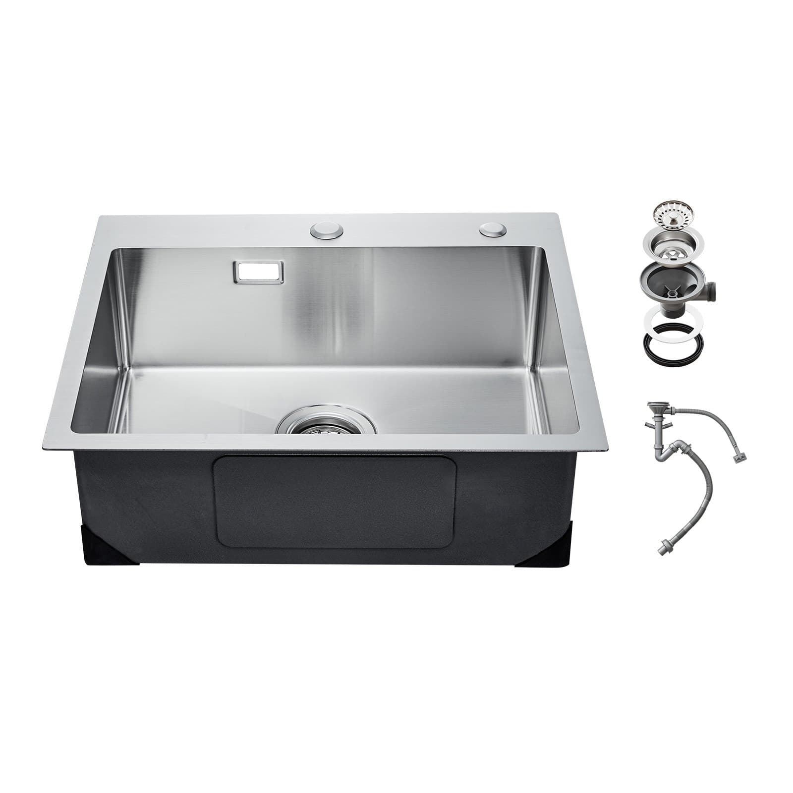 Stainless Steel Inset Sink 68 x 45 cm Single Bowl