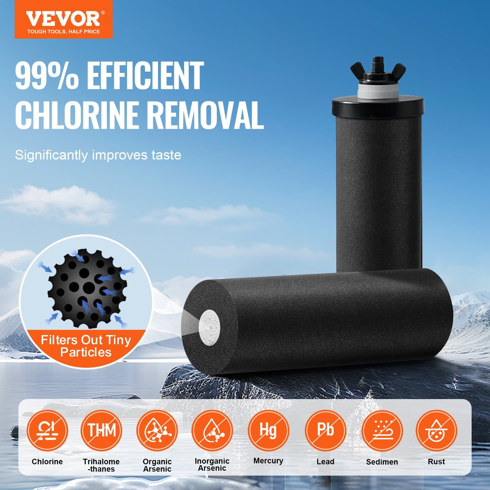 Stainless Steel Gravity Water Filter Countertop