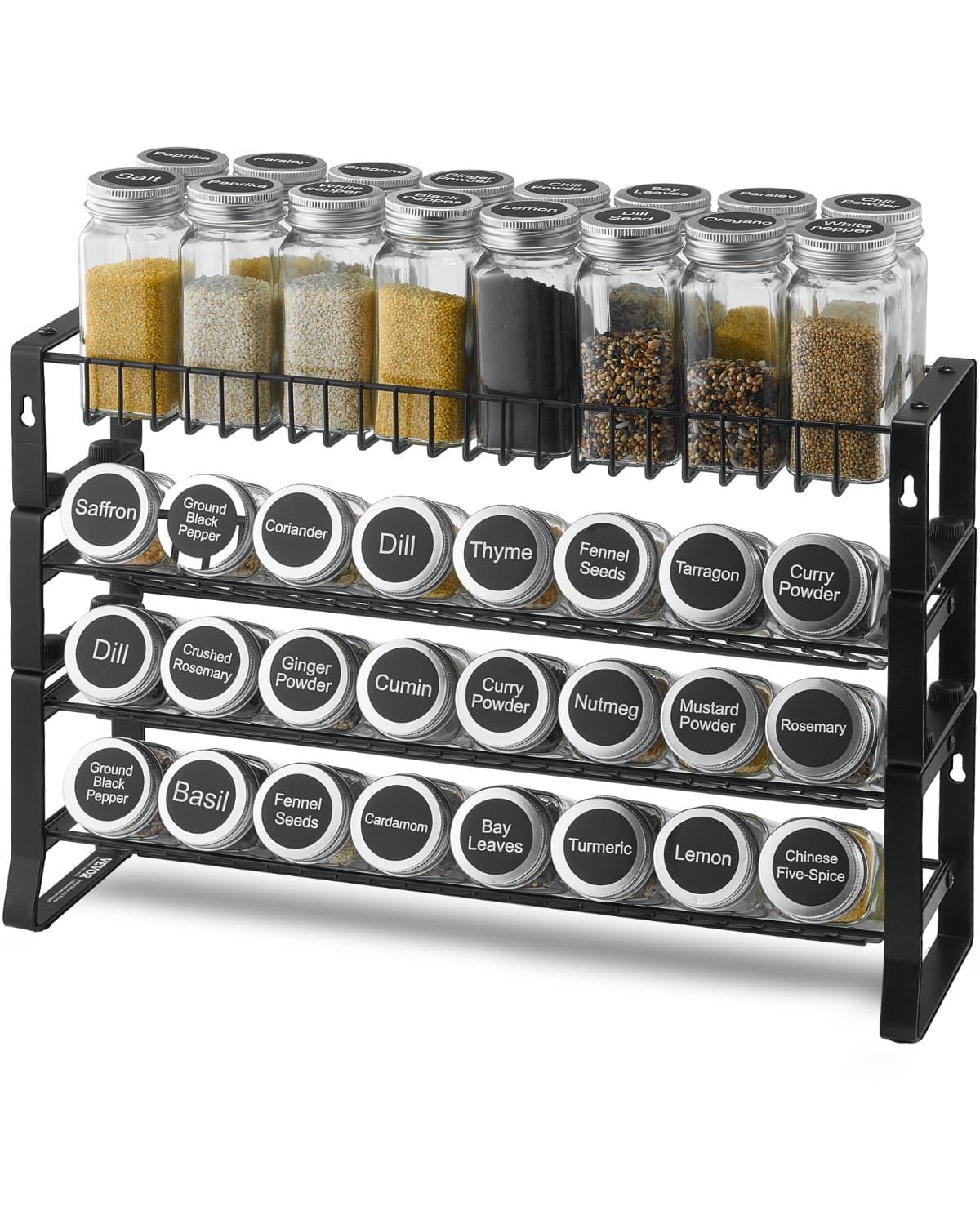 Removable 4-Tier Spice Rack Stackable