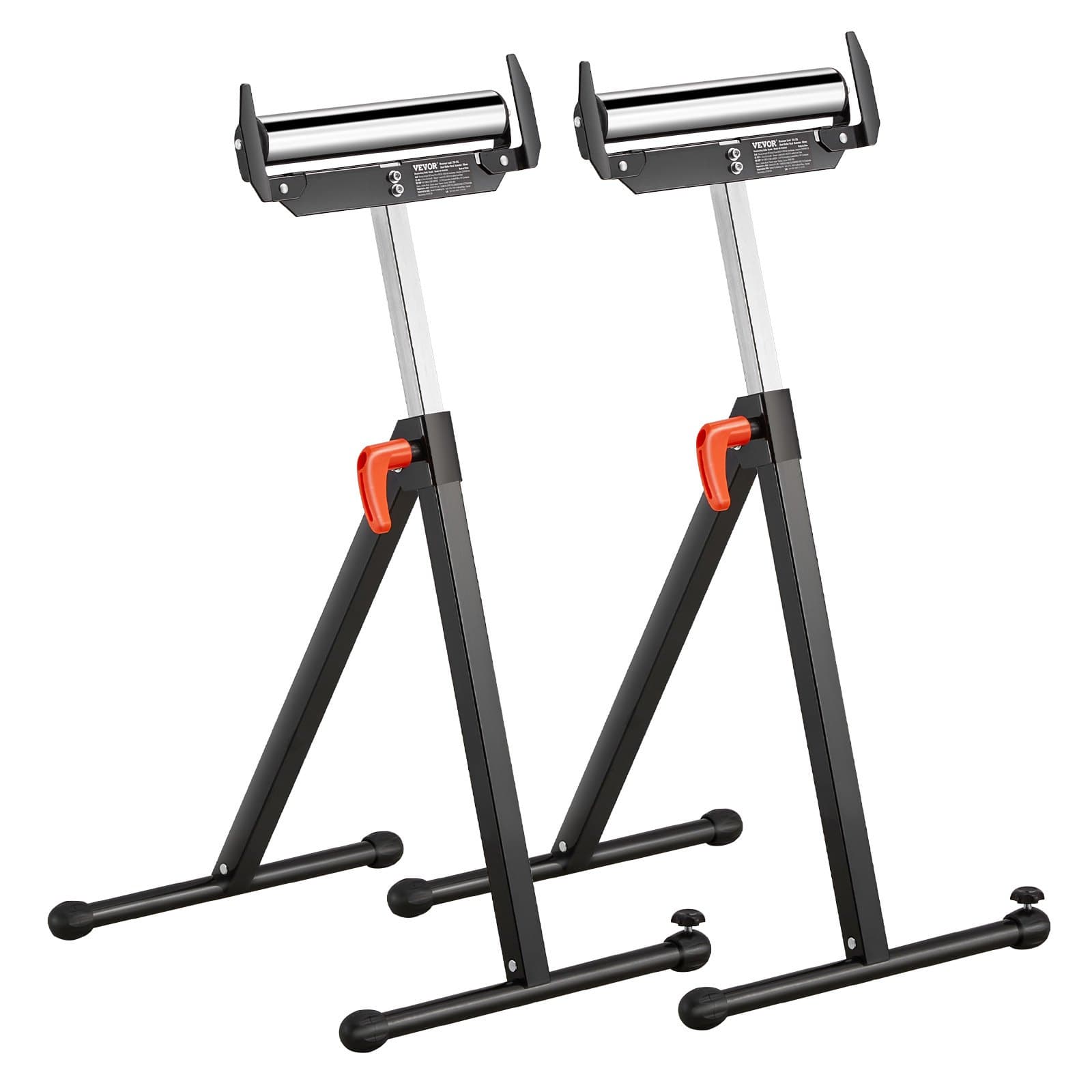 2er-Set Rollenständer, 113 kg, höhenverstellbar 68-109 cm, klappbar