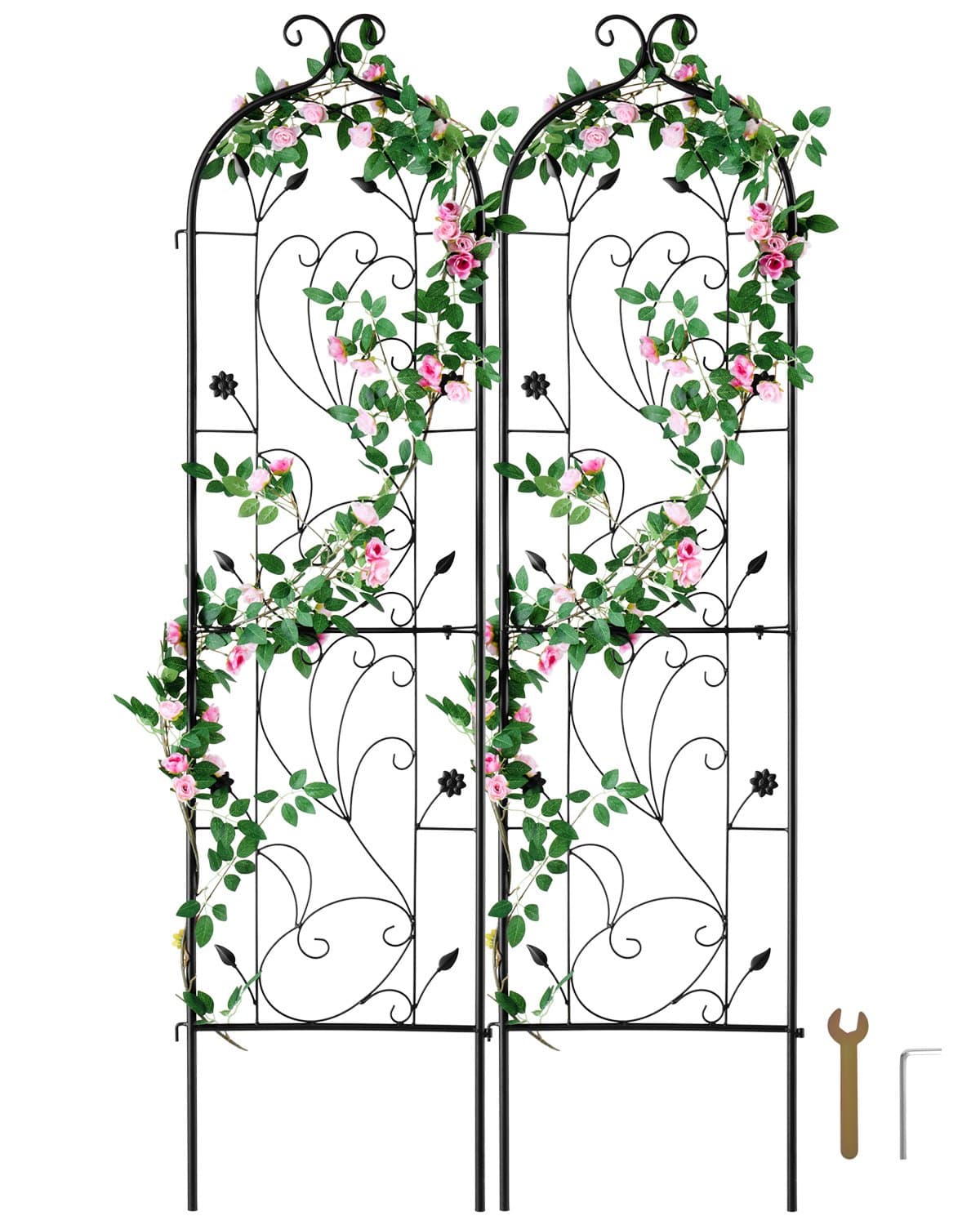 Rankhilfe 38x152 cm, 2er-Set Metallspalier