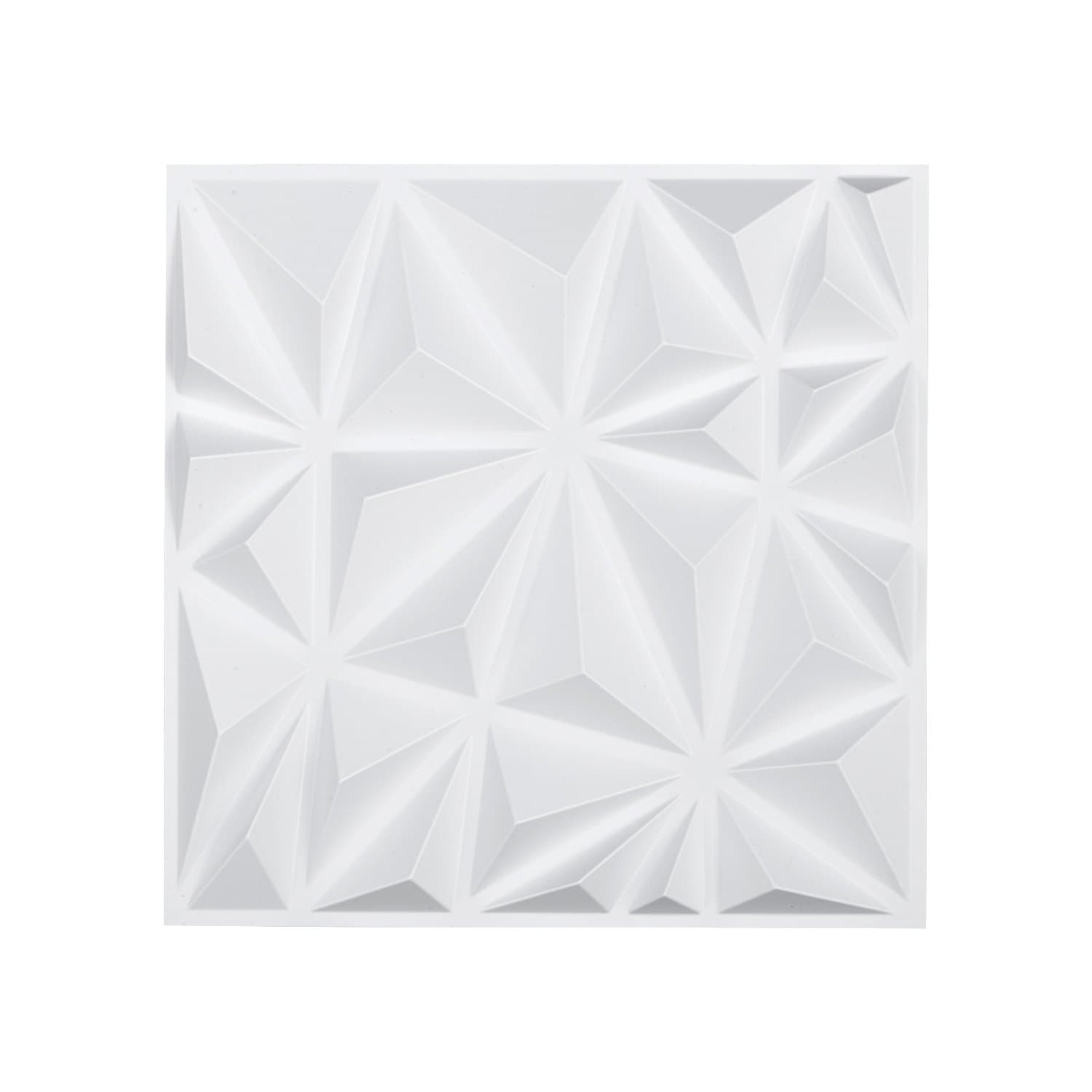 3D-Wandpaneele 33er-Set, 30x30 cm, PVC, mattweiß