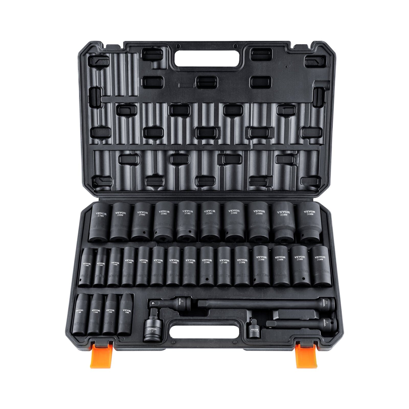 Schlagschrauber-Set, 34-teilig, 6-Punkt, 12,7-cm-Antrieb
