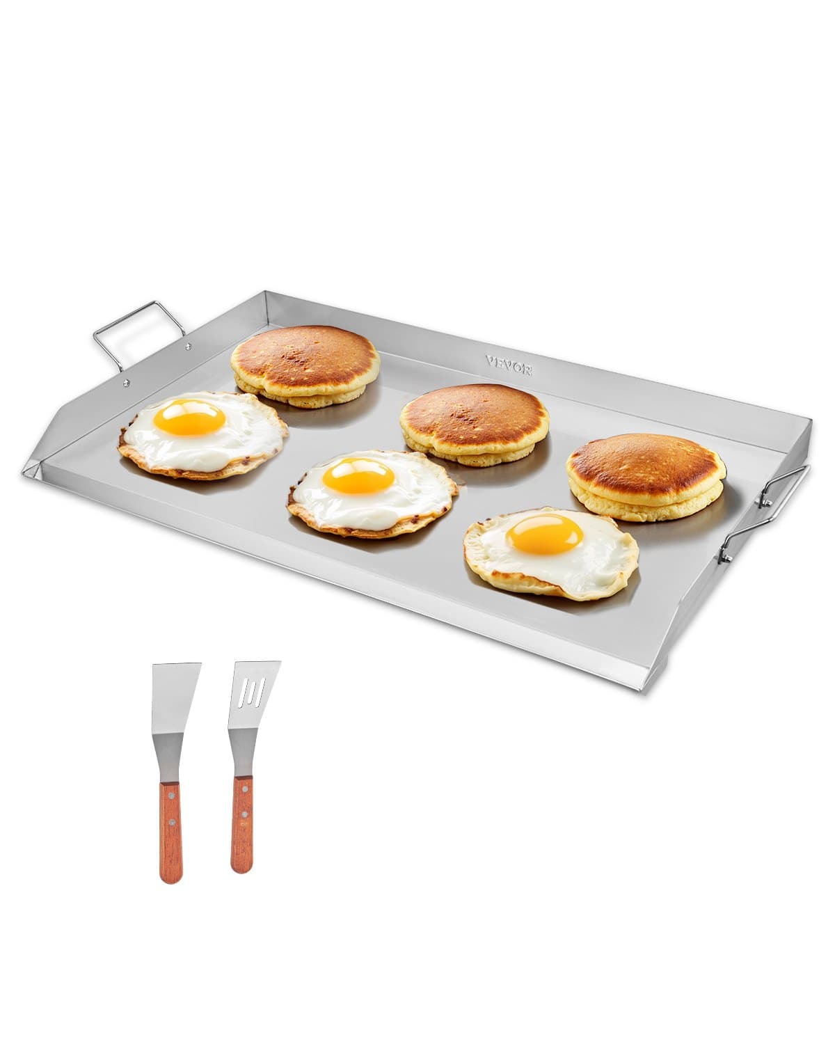 Rechteckige Grillplatte aus Edelstahl, 910 x 525 mm