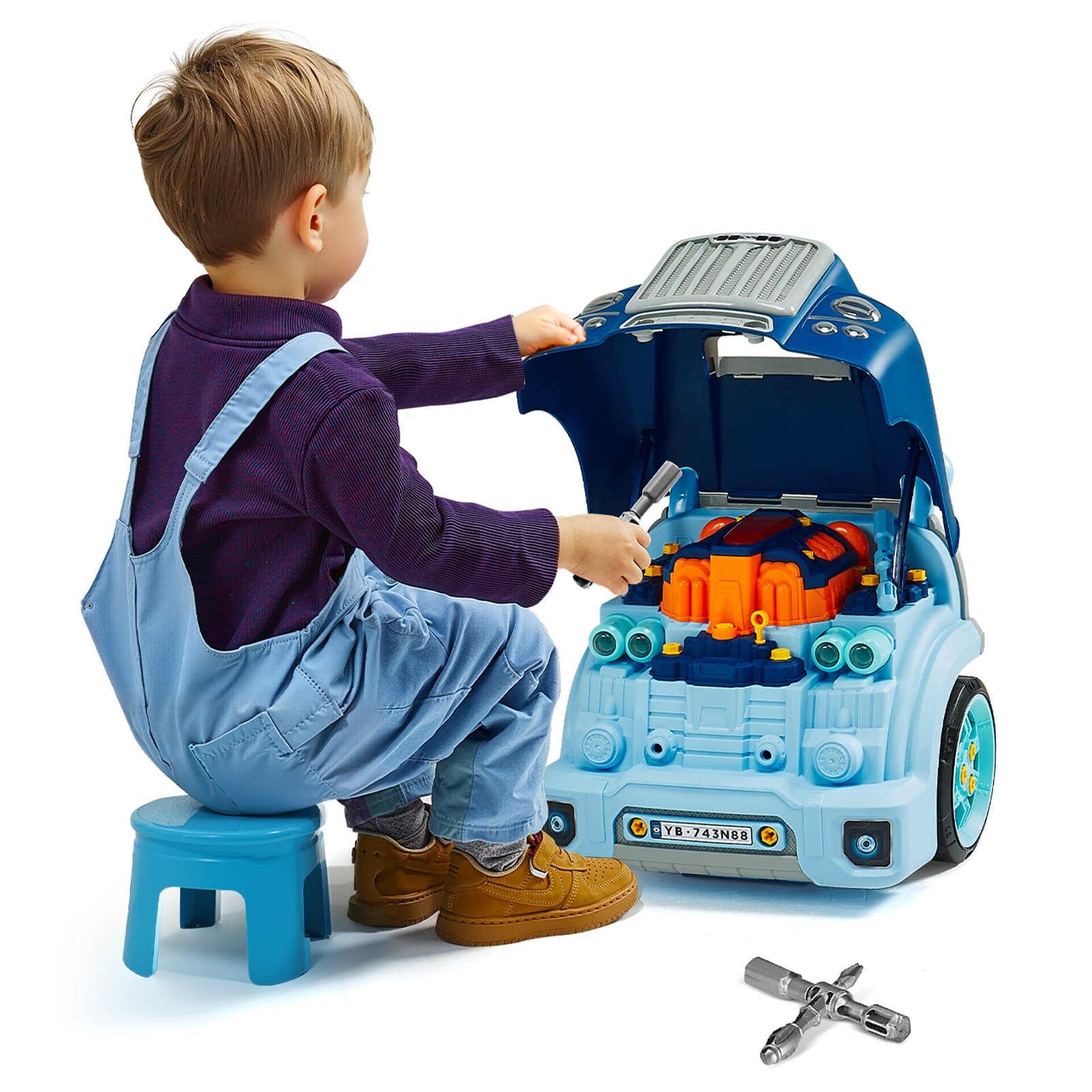 Kinder Autoreparatur-Set mit 60 Teilen
