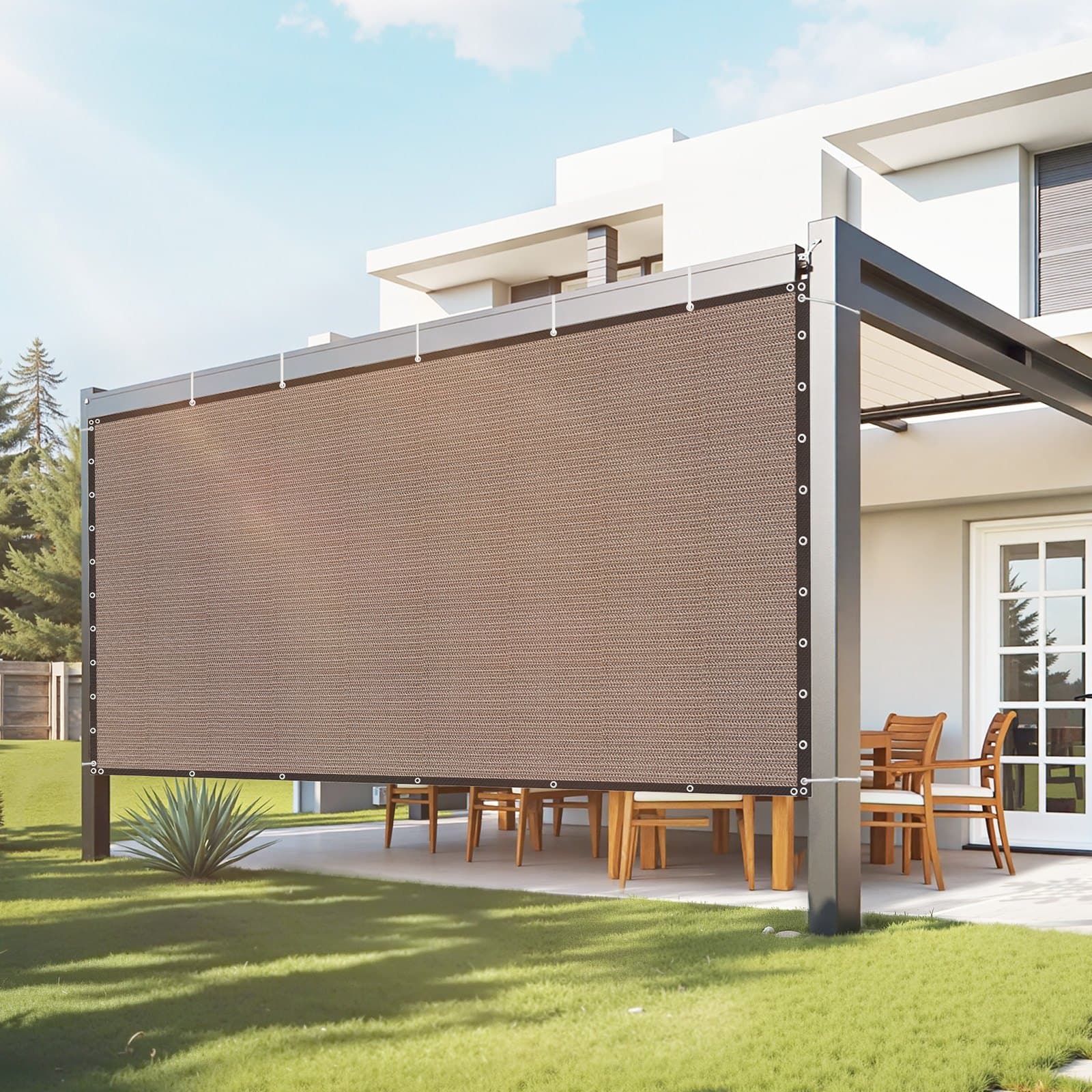 Toile de protection solaire 305 x 366 cm pour pergola
