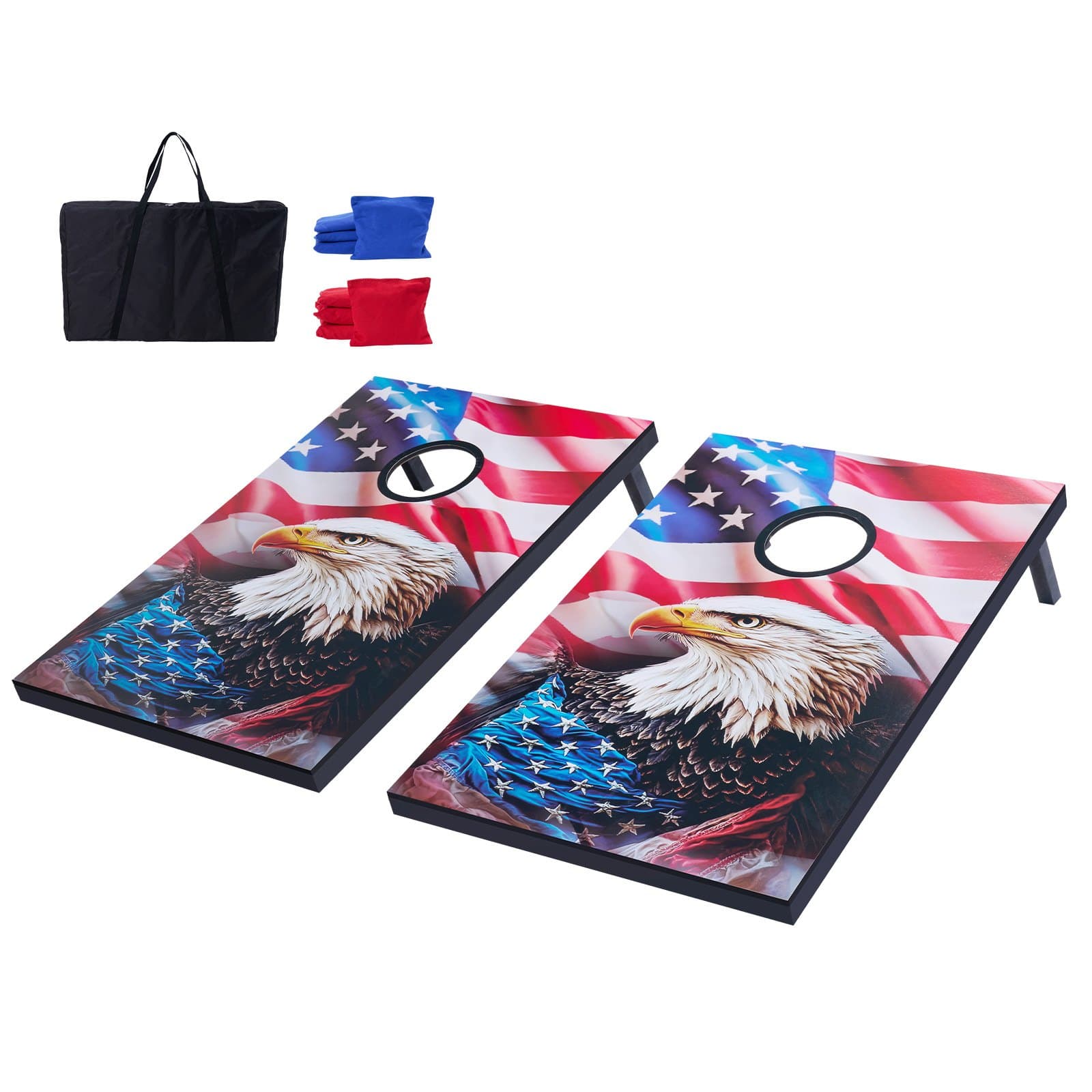 Juego de Cornhole de madera MDF con bolsa de transporte