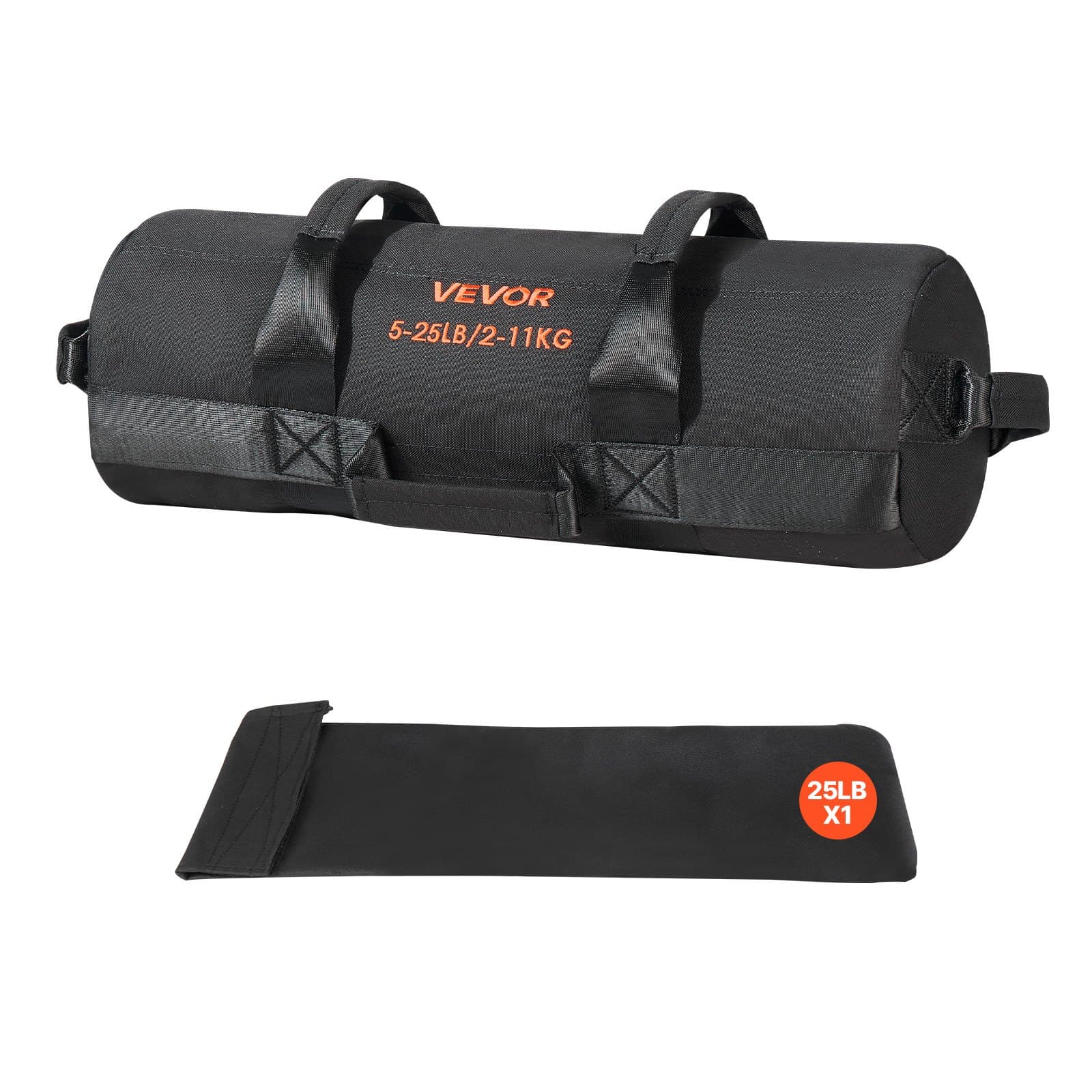 Verstellbarer Workout-Sandsack mit Griffen, 2-11 kg