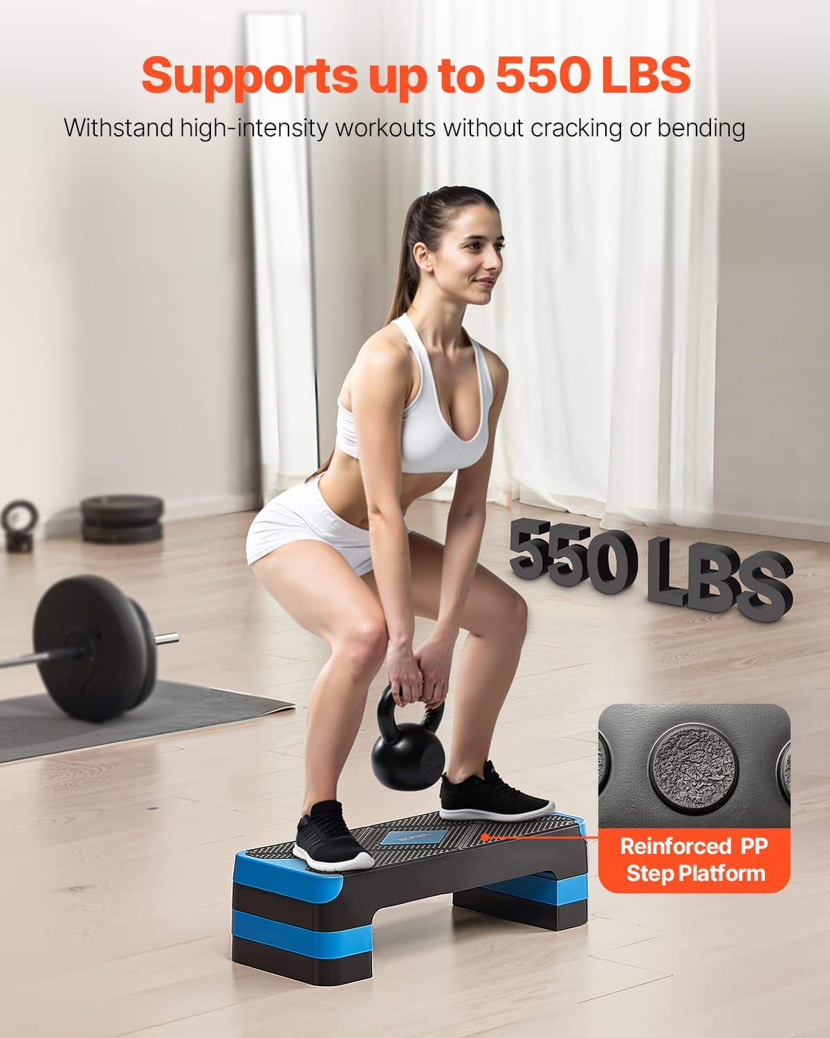 Höhenverstellbares Aerobic Steppbrett für Fitness