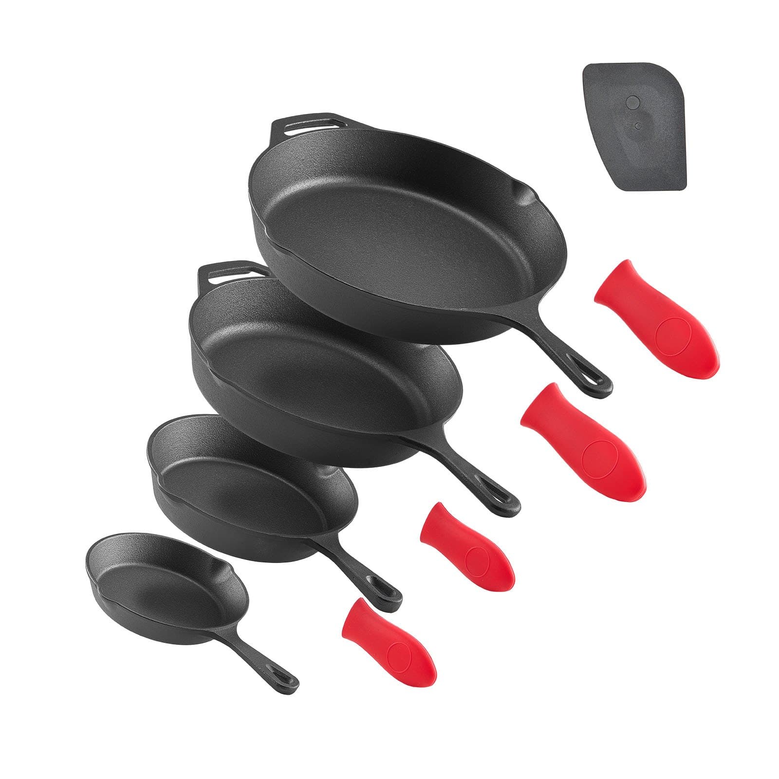 Cast Iron Skillet Set, 4 Pieces, 150/205/260/305 mm