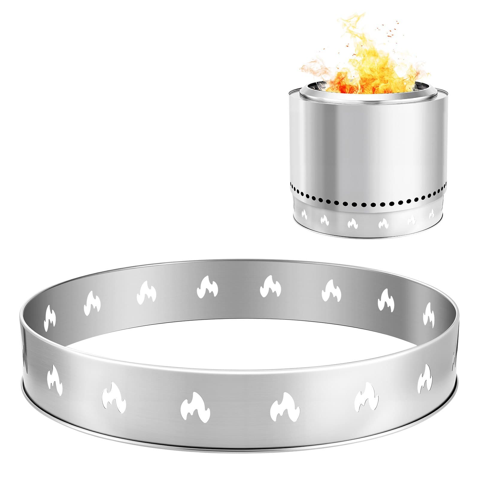 Supporto in acciaio inox per braciere, 587 x 99 mm