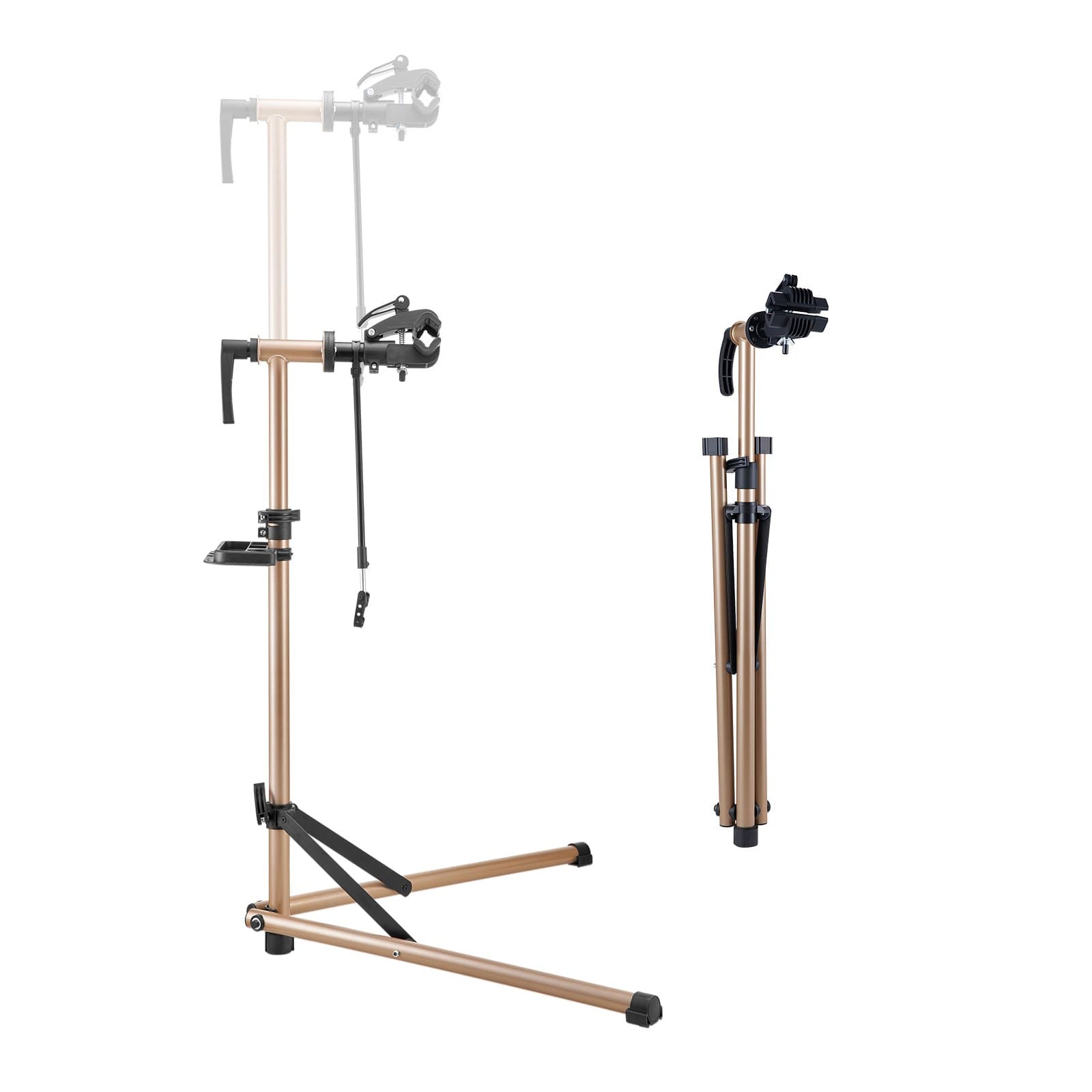 Soporte plegable para bicicleta con bandeja, 39 kg