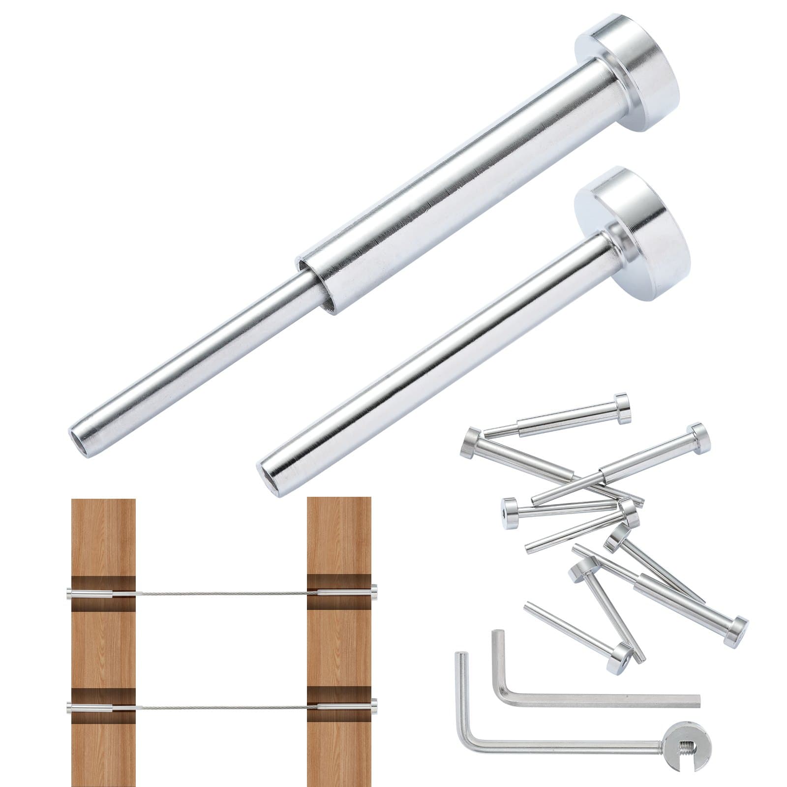 20er-Pack Unsichtbares Kabelgeländer-Set T316 Edelstahl 1/8 Zoll