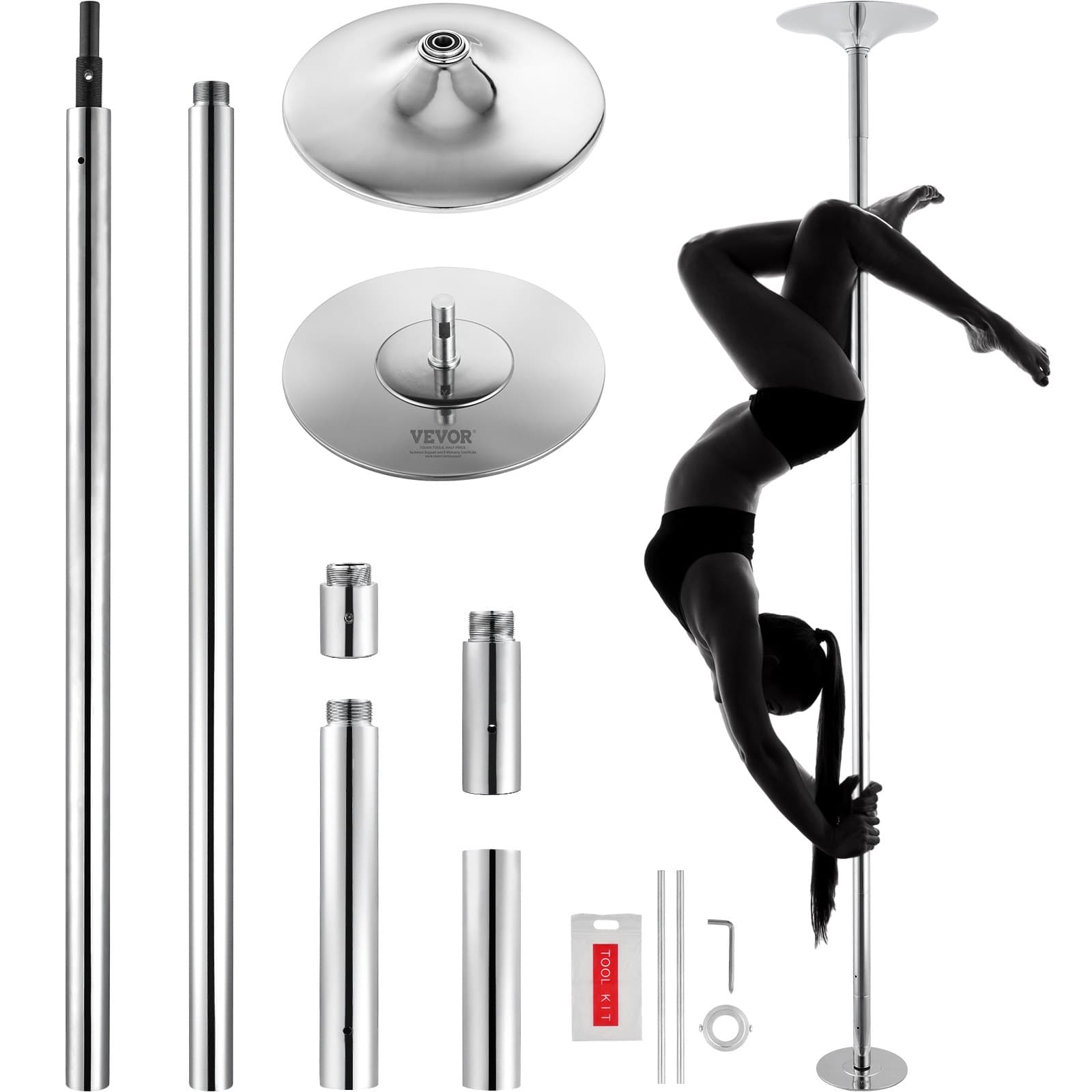 Höhenverstellbare Tanzstange für Pole Dance und Fitness