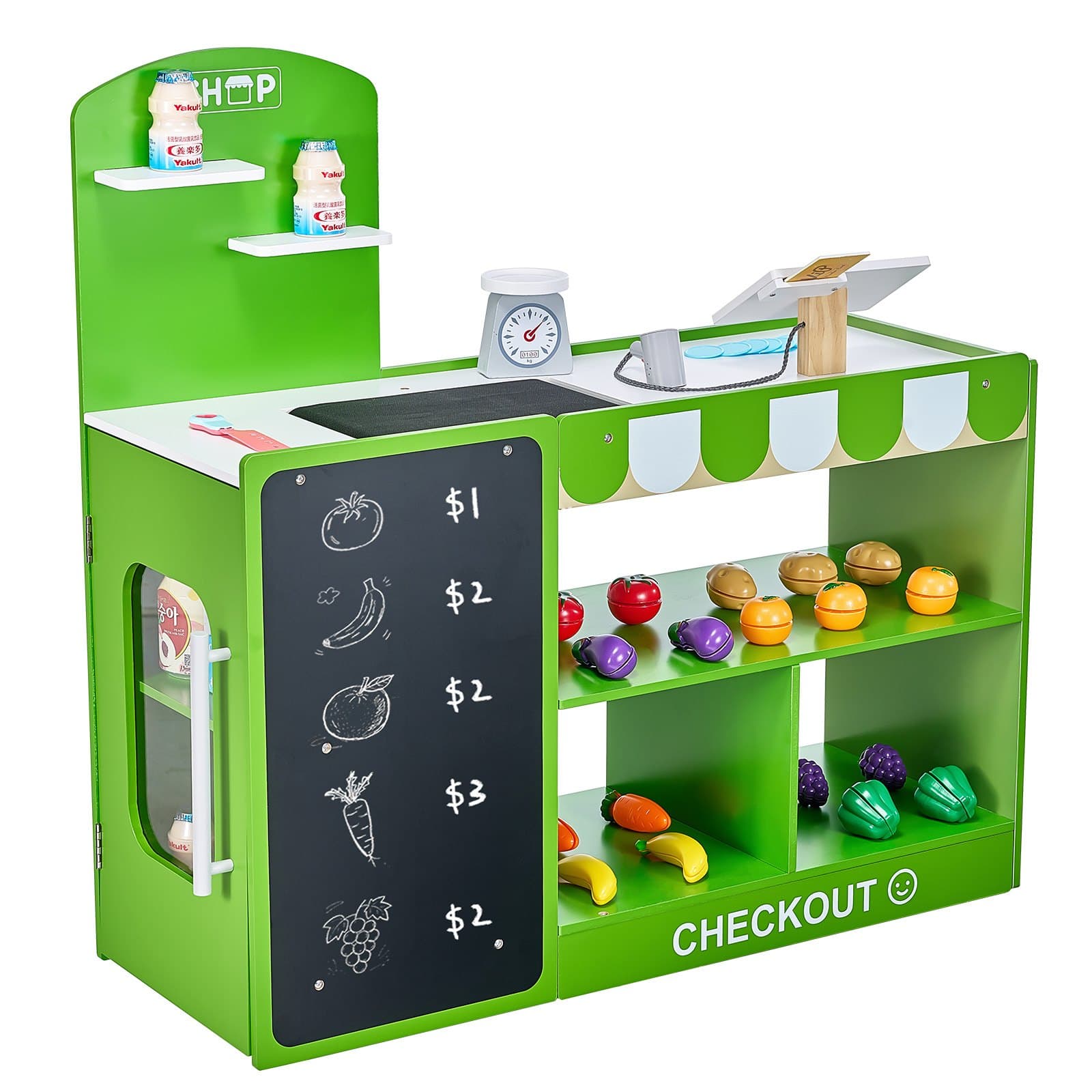 Set en bois épicerie 35 pièces avec accessoires