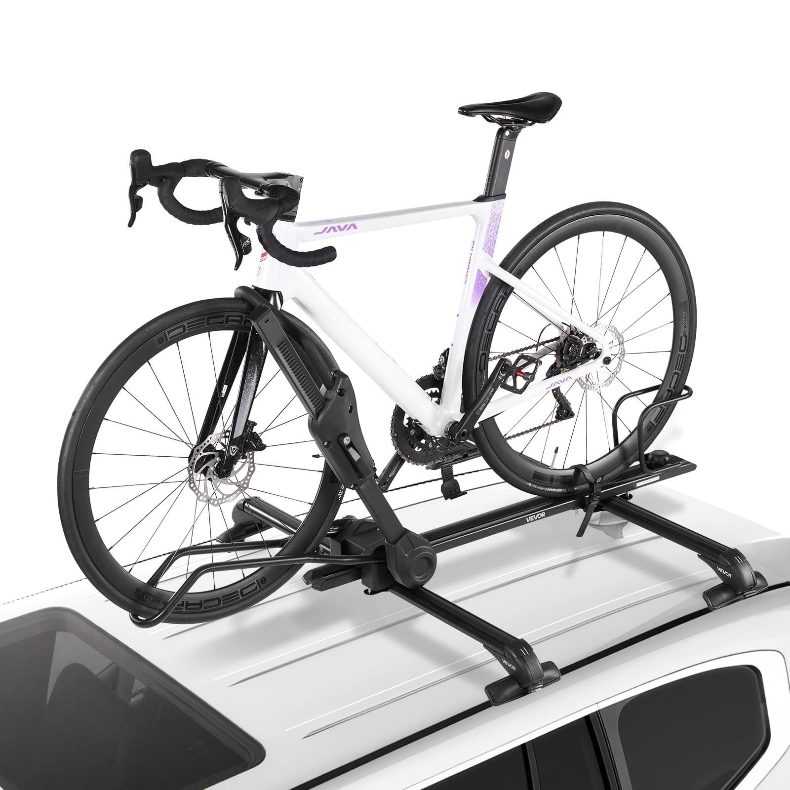 Portabicicletas de techo plegable para barras transversales, 15 kg