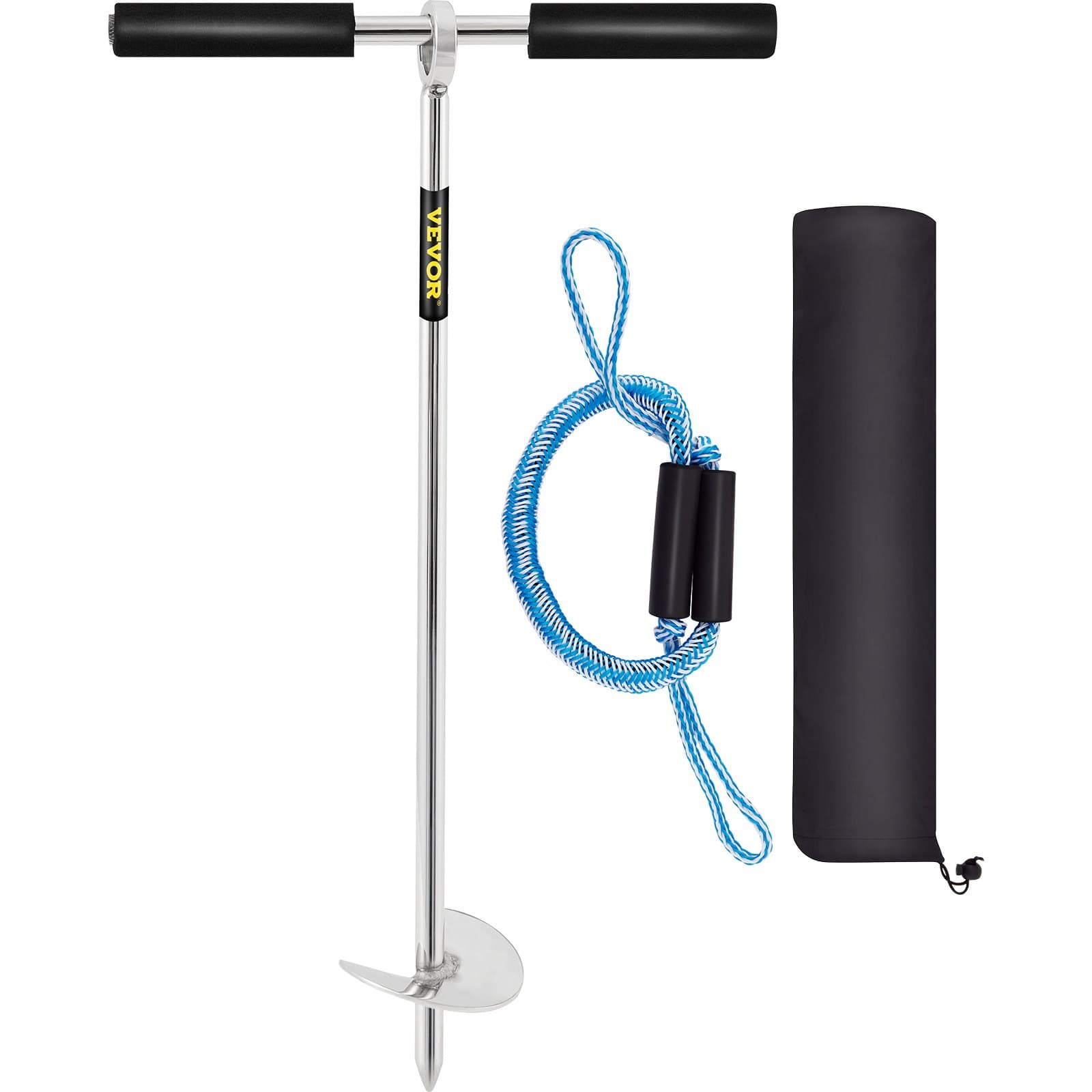 Ancla de tornillo inox 45 cm para playa y banco de arena