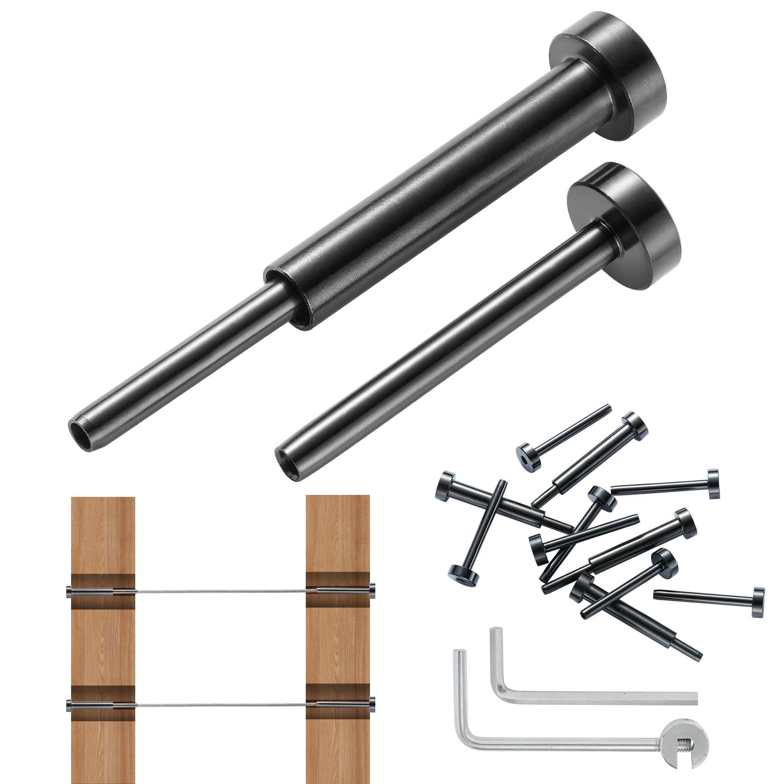 30er-Pack Unsichtbares Kabelgeländer-Set, T316 Edelstahl 1/8 Zoll