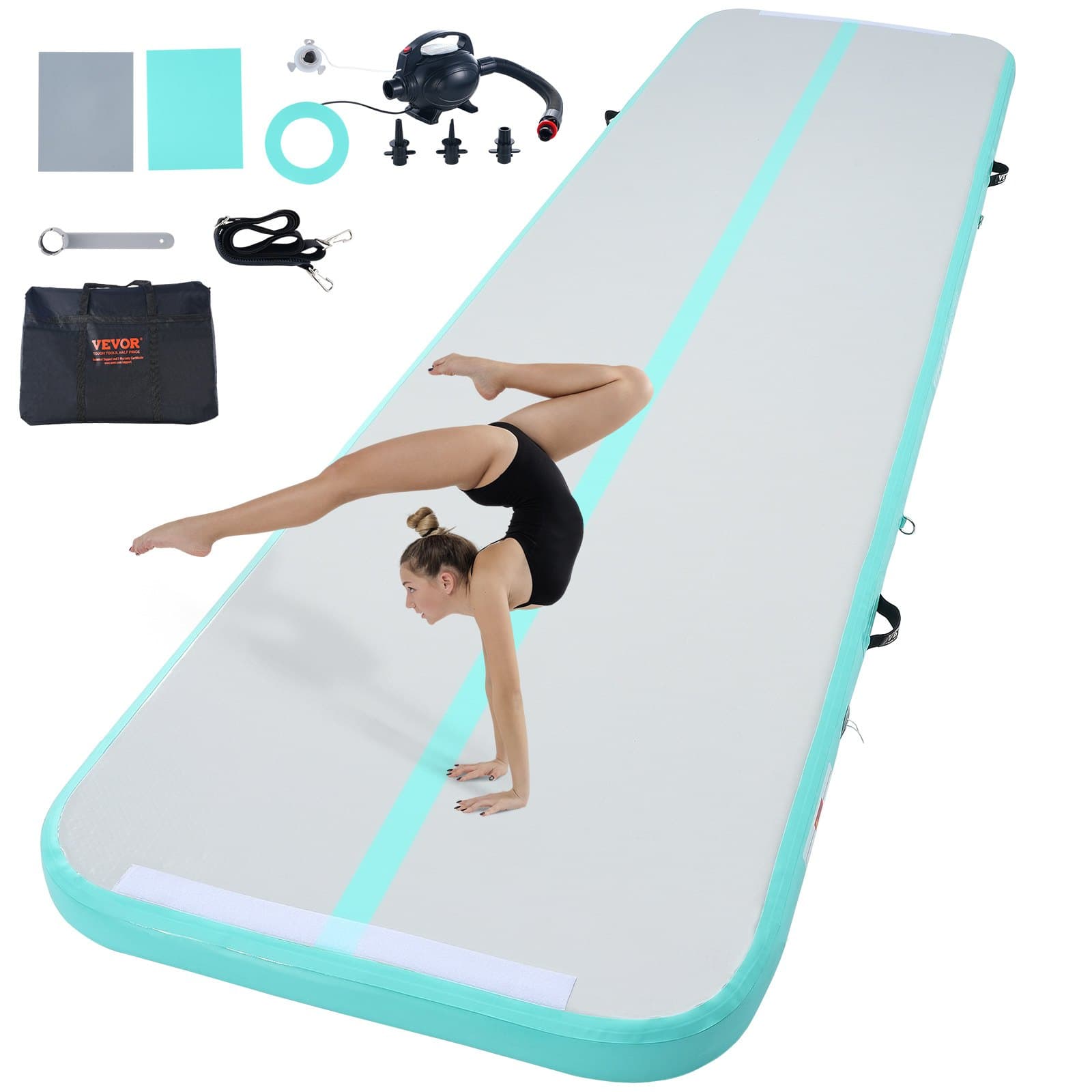 Aufblasbare Gymnastikmatte 10 cm mit Pumpe