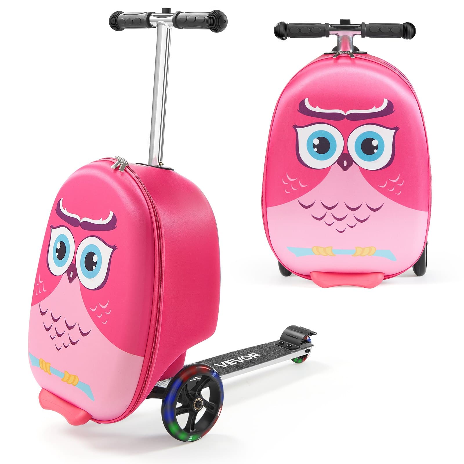 Trotti-valise enfant 20 L capacité en rose