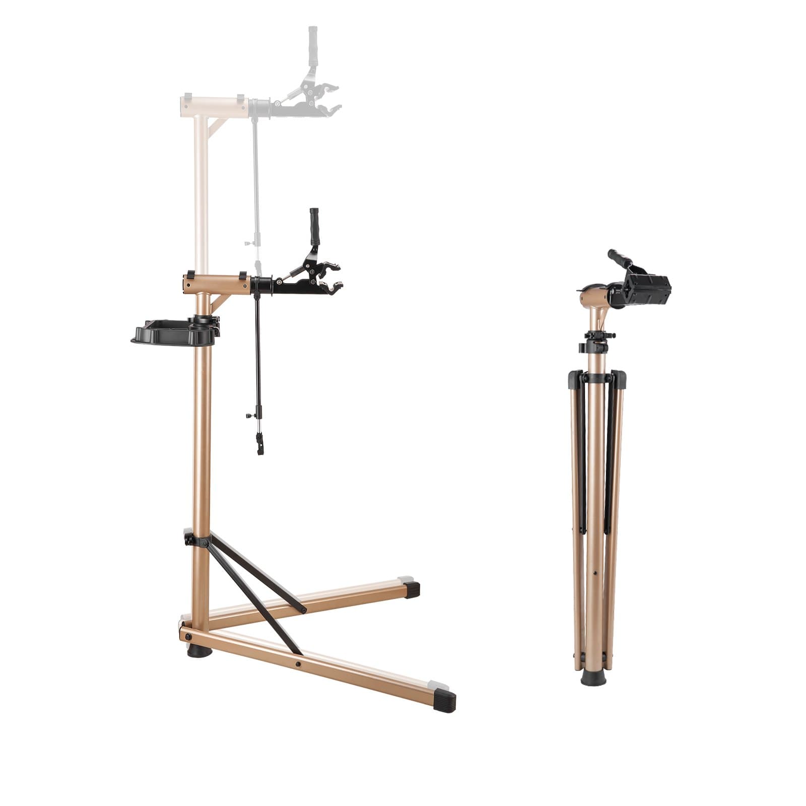 Soporte de reparación de bicicletas Soporte de montaje de bicicletas (carga de 49,9 kg) con altura ajustable de 1025 a 1510 mm y gran herramienta