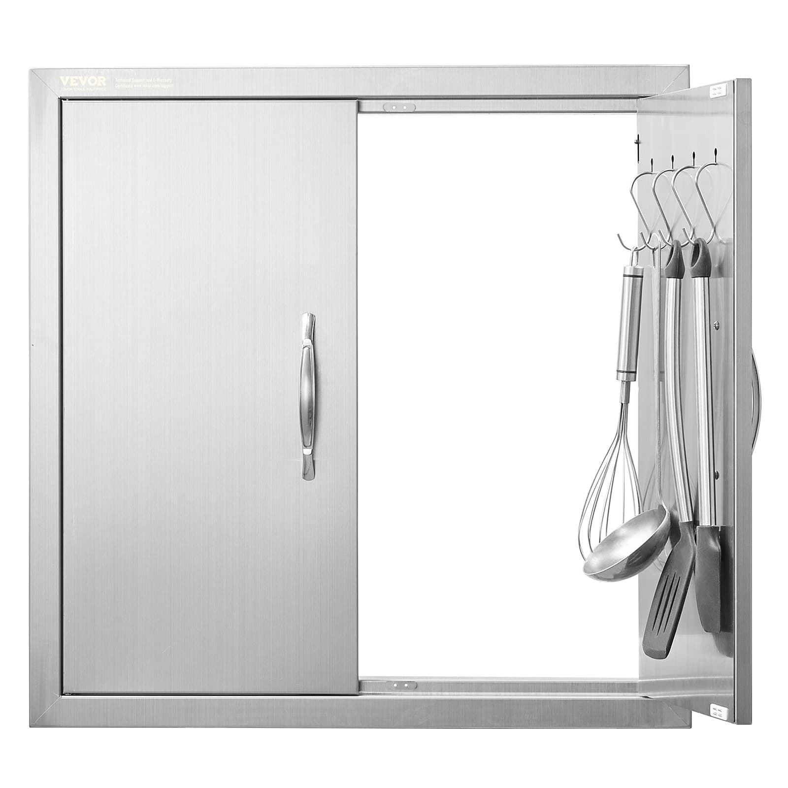 Doppelwandige Edelstahl-Zugangstür für Grillinseln, 610 x 610 mm