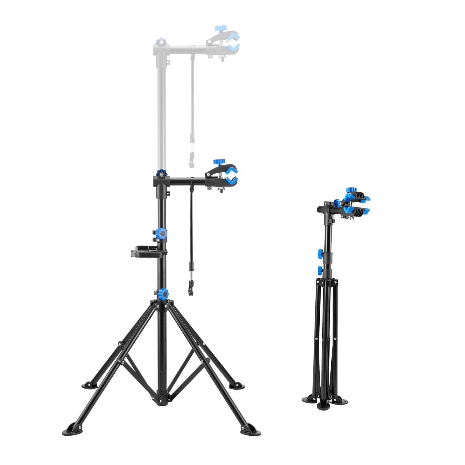 Soporte de reparación de bicicletas Soporte de montaje de bicicletas (carga de 29,9 kg) Con altura ajustable de 835-1440 mm y herramienta magnética