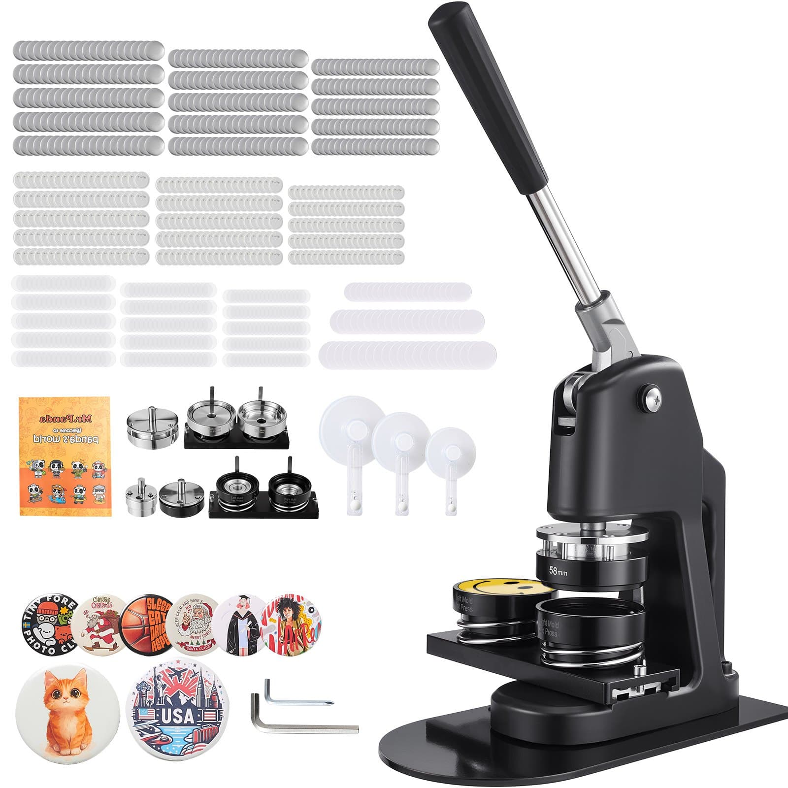 Máquina de botones con 300 piezas y cortador