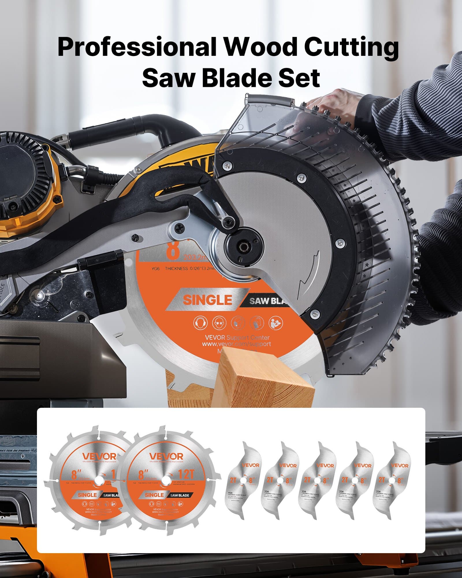 Dado Sägeblatt-Set 203 mm für Nutfräsungen