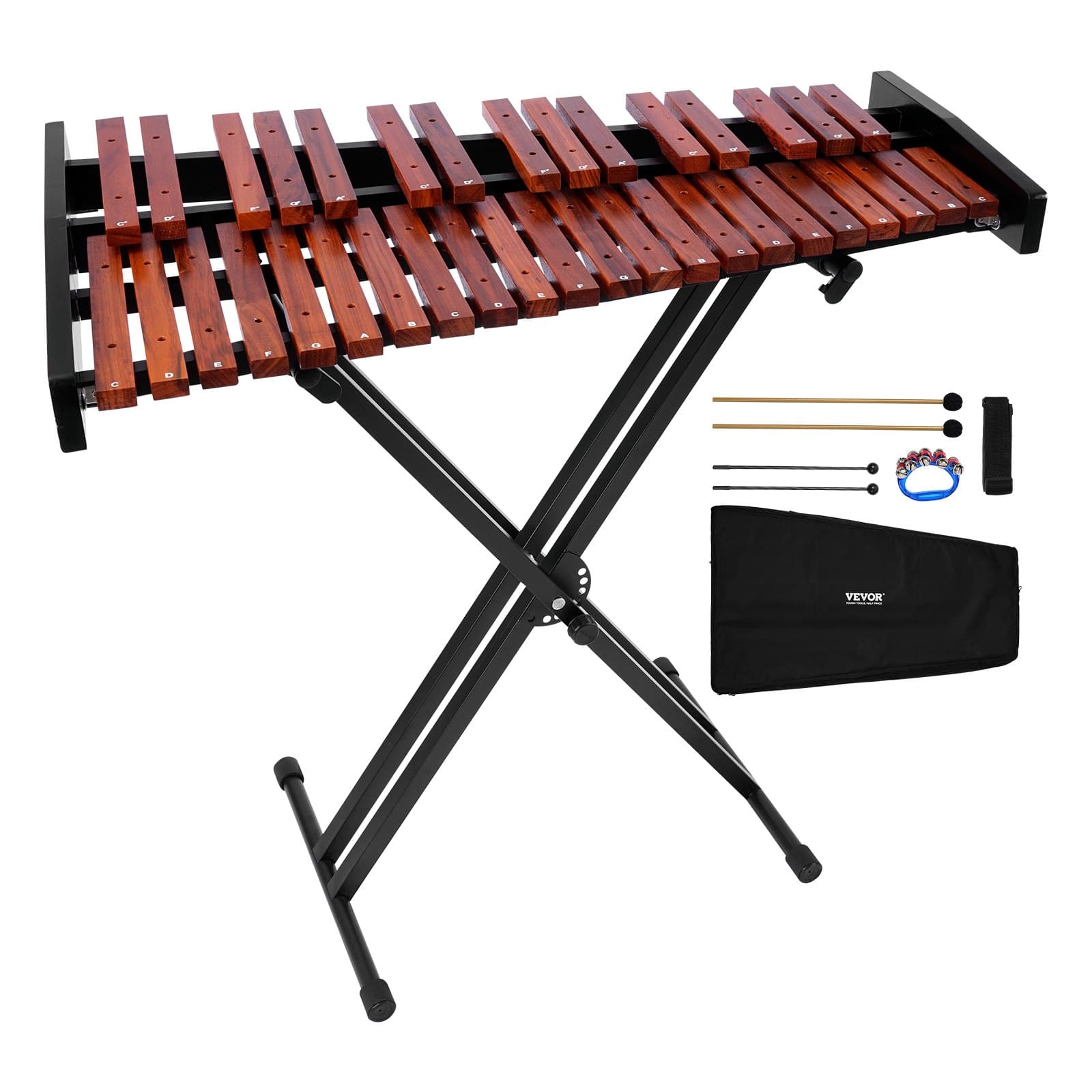 Glockenspiel mit 37 Noten und höhenverstellbarem Ständer