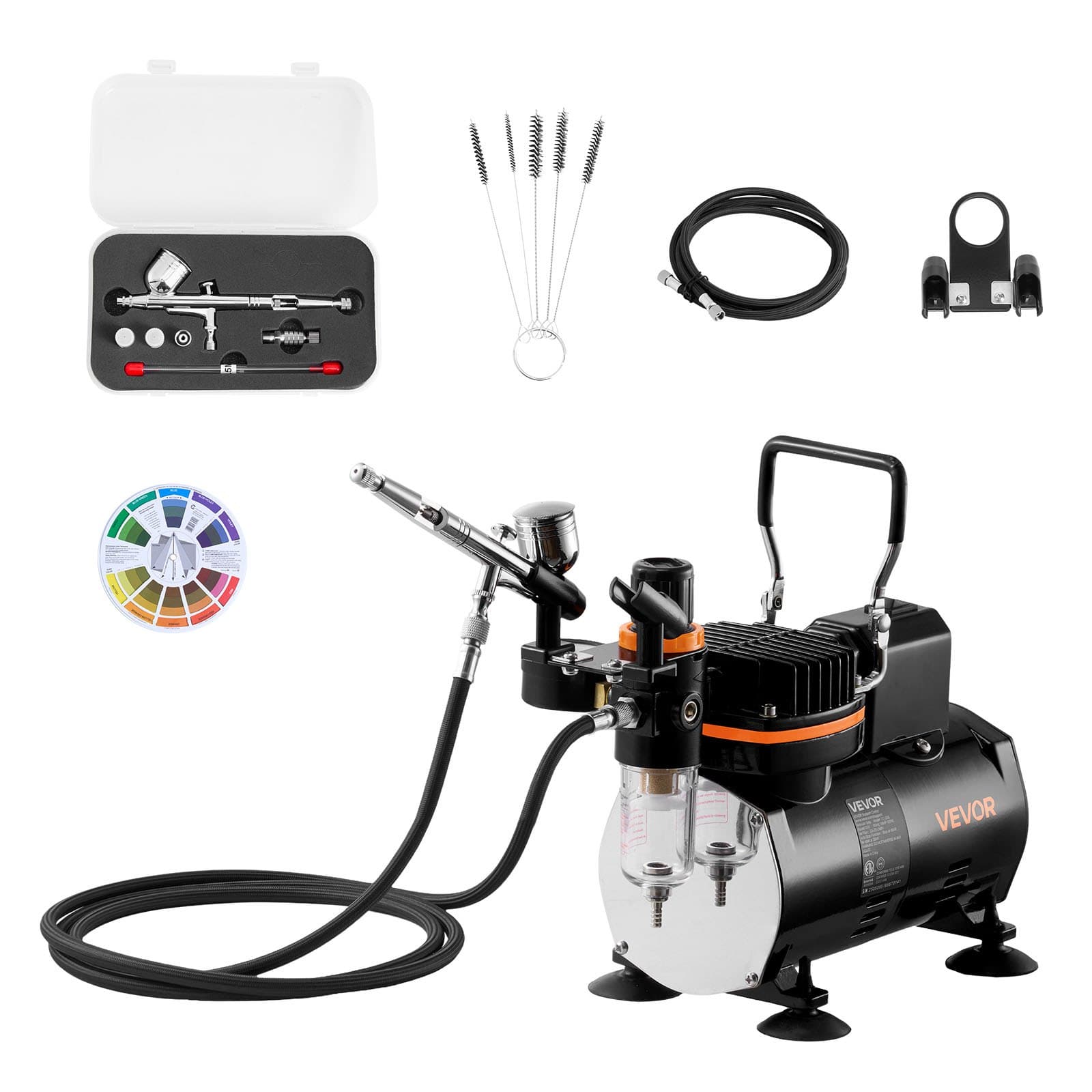 Airbrush Set with Compressor, Tank and Gun