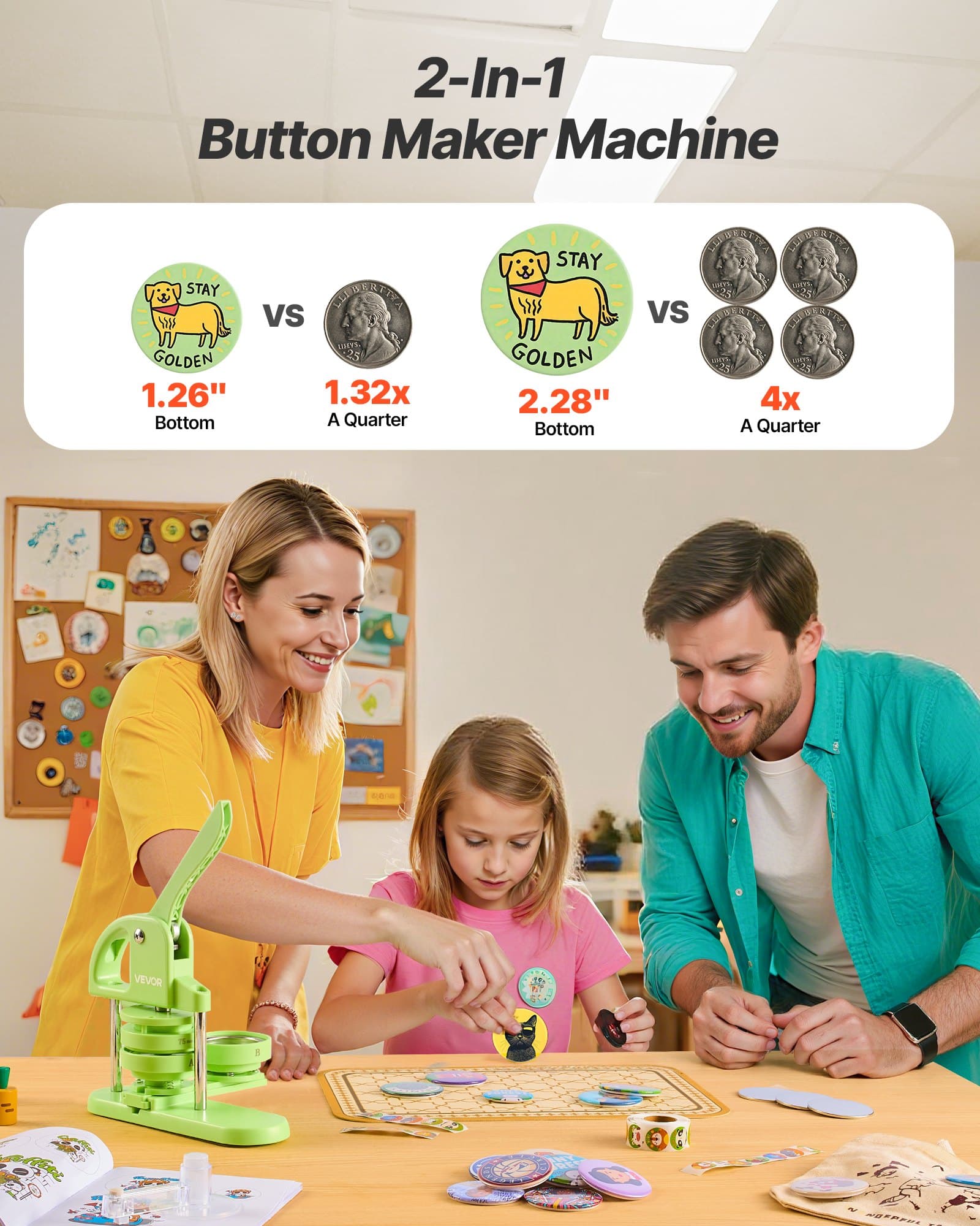 Button Maker for 32 and 58 mm Pin Buttons