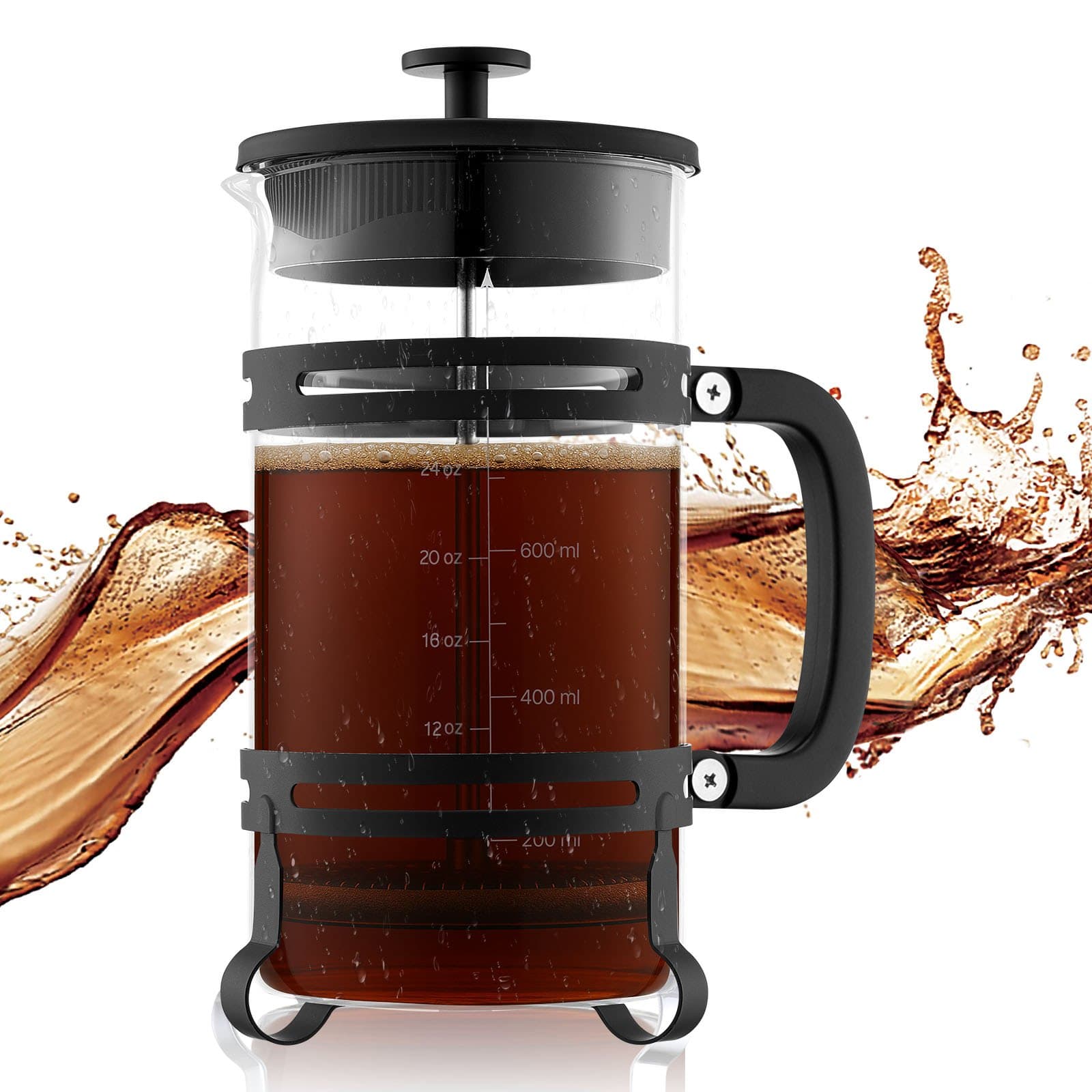 Cafetière French Press 1 L en verre borosilicate