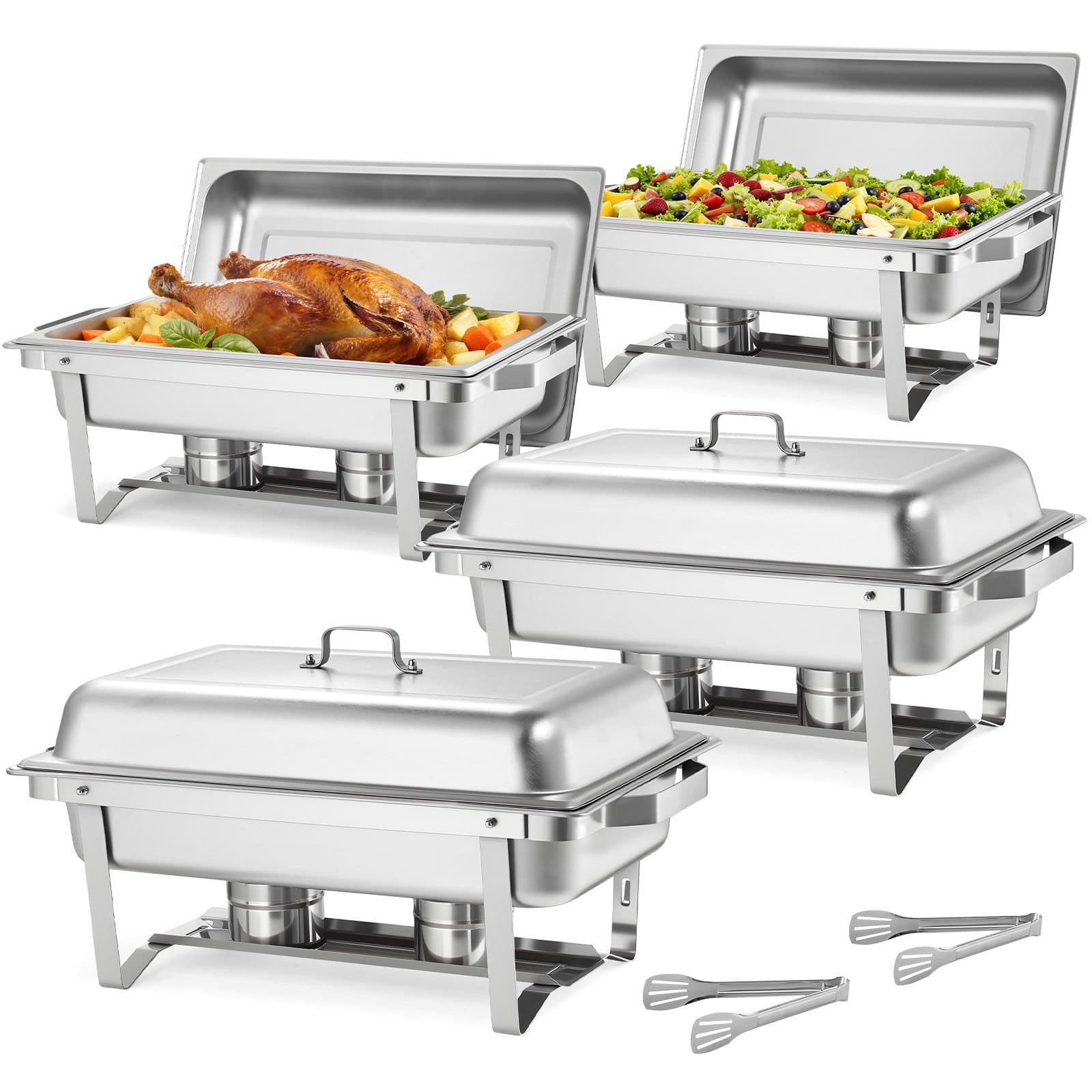 Rectangular Chafing Dish Set 8.5 L, 4 Pieces