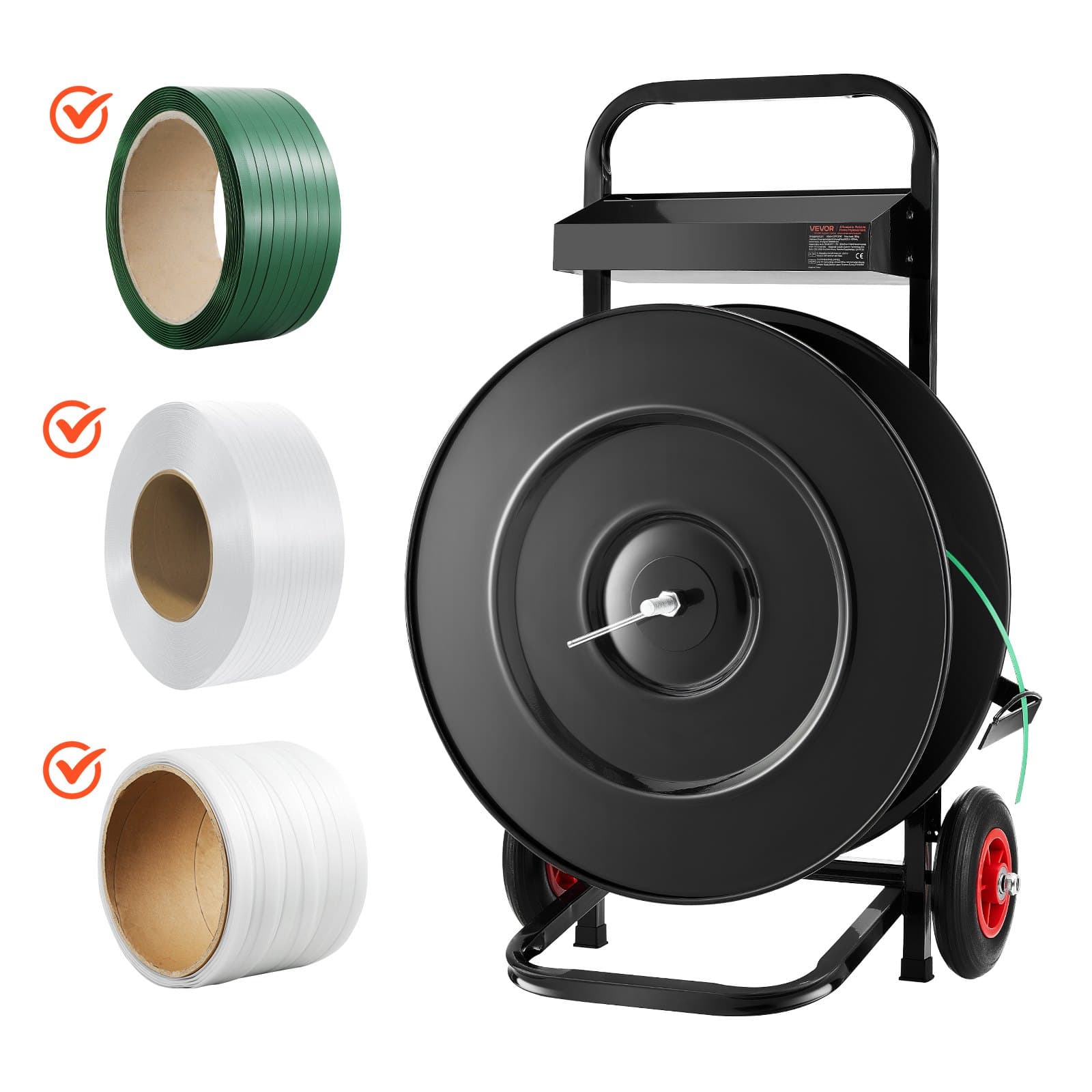 Abrollwagen für PET/PP/Polyester-Umreifungsrollen, 203/406 mm