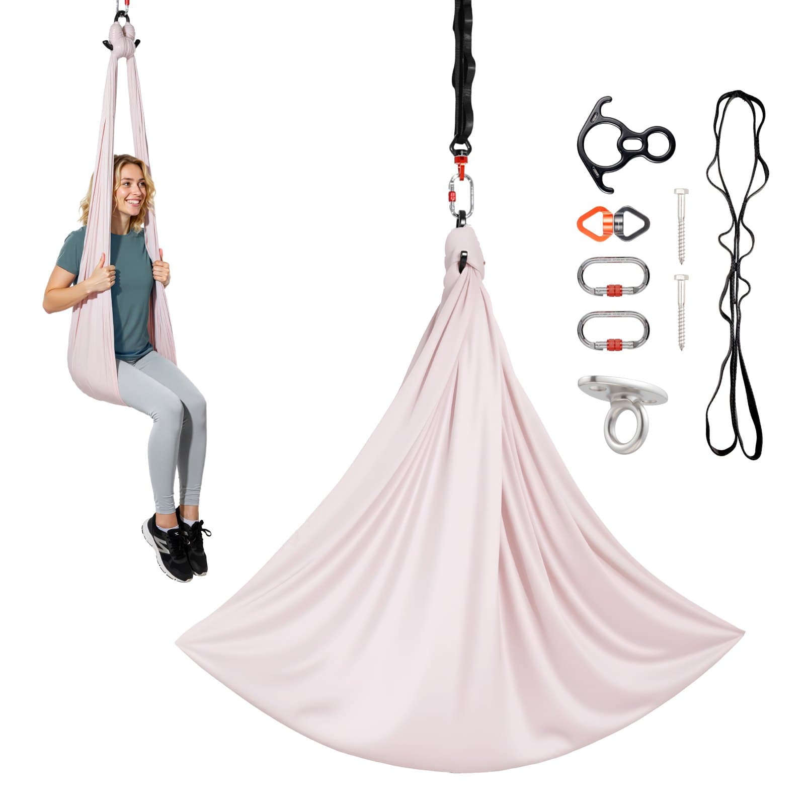 Aerial Yoga Hängematte, max. Tragkraft 136,07 kg, mit Nylongewebe