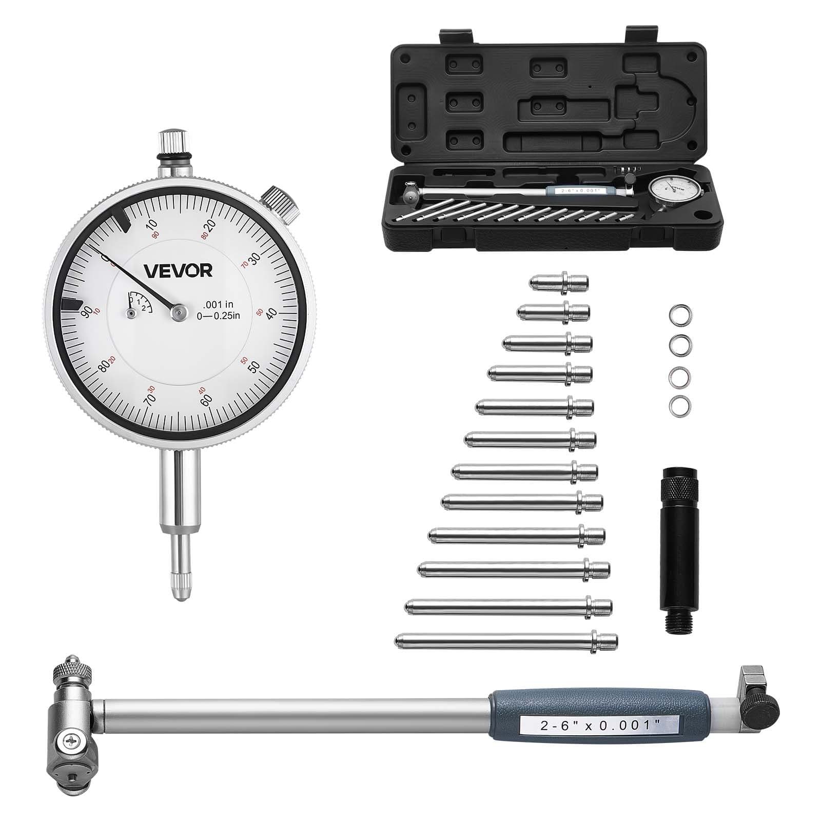 Innendurchmesser-Messuhr-Set, 0,03 mm Genauigkeit, 0–6,35 mm