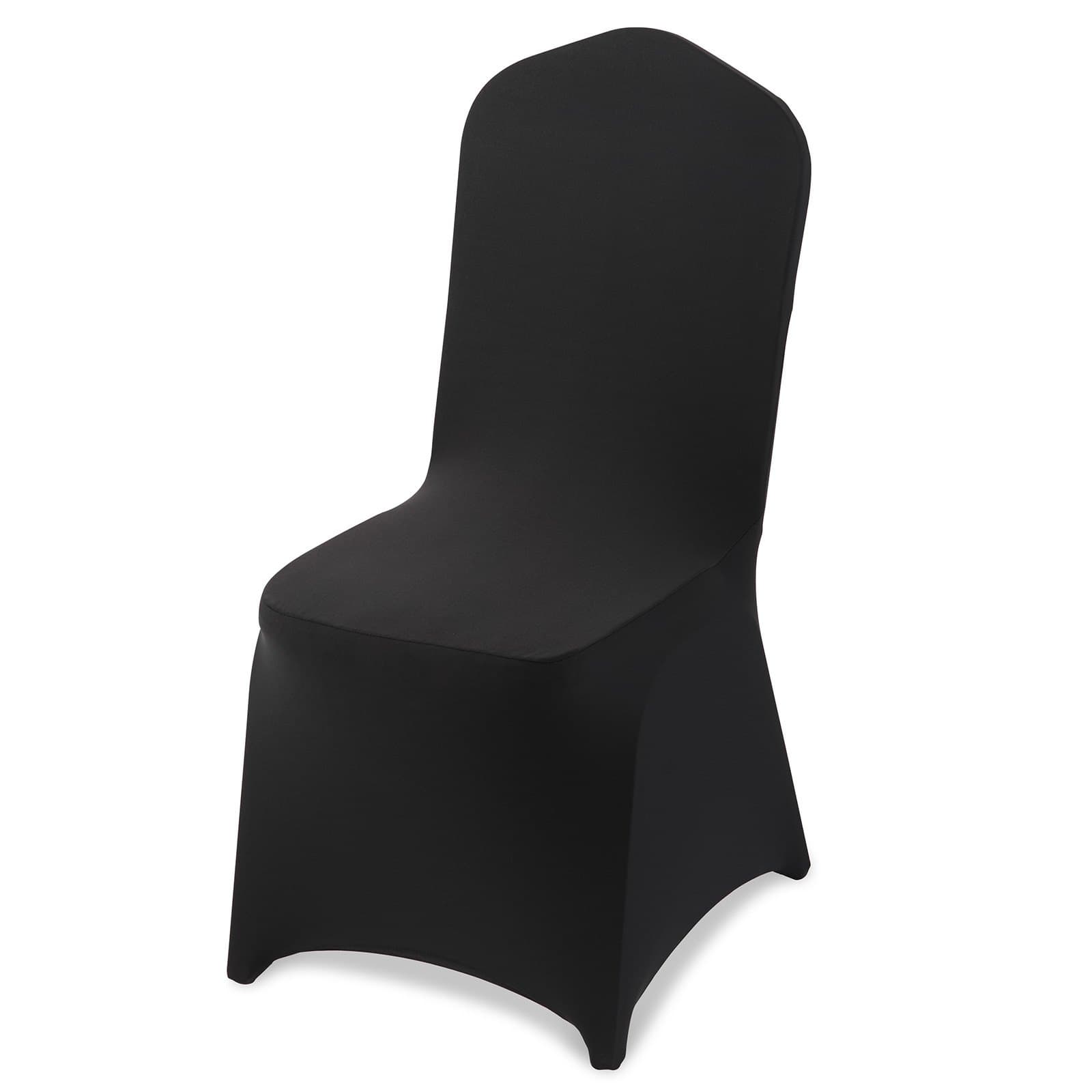 100 Stück Stuhlbezüge Polyester-Spandex schwarz