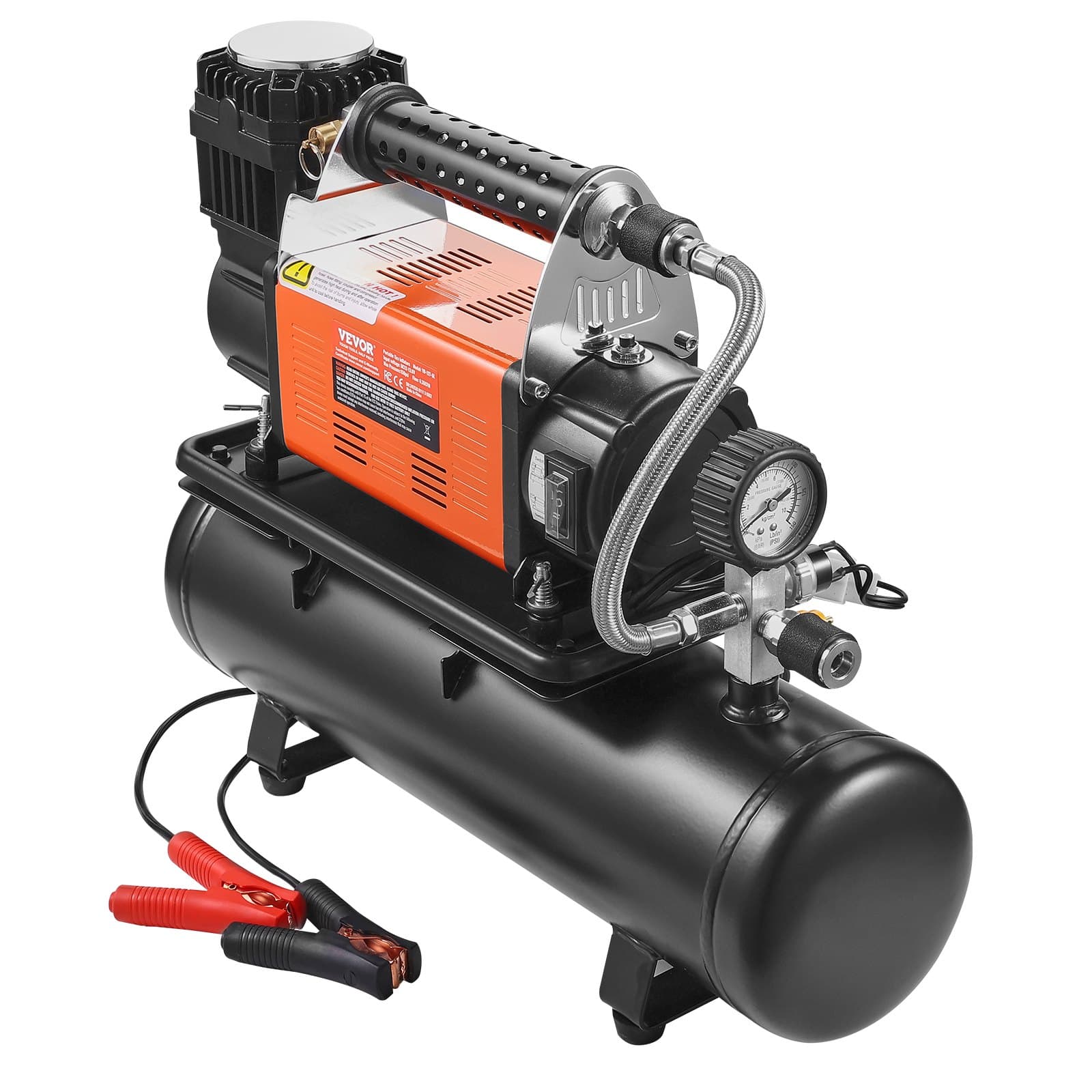 Compresor de aire portátil de 12 V con depósito de 6 litros
