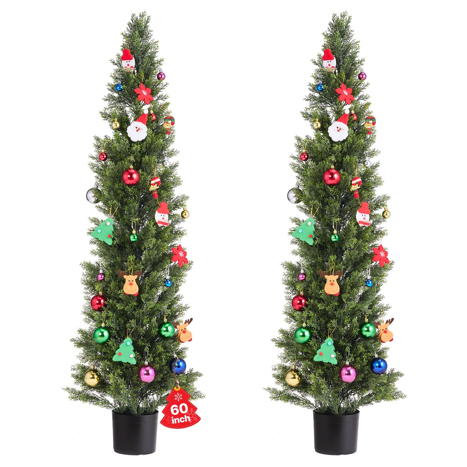 Künstliche Formschnitt-Zedernbäume 2er-Set 1524 mm