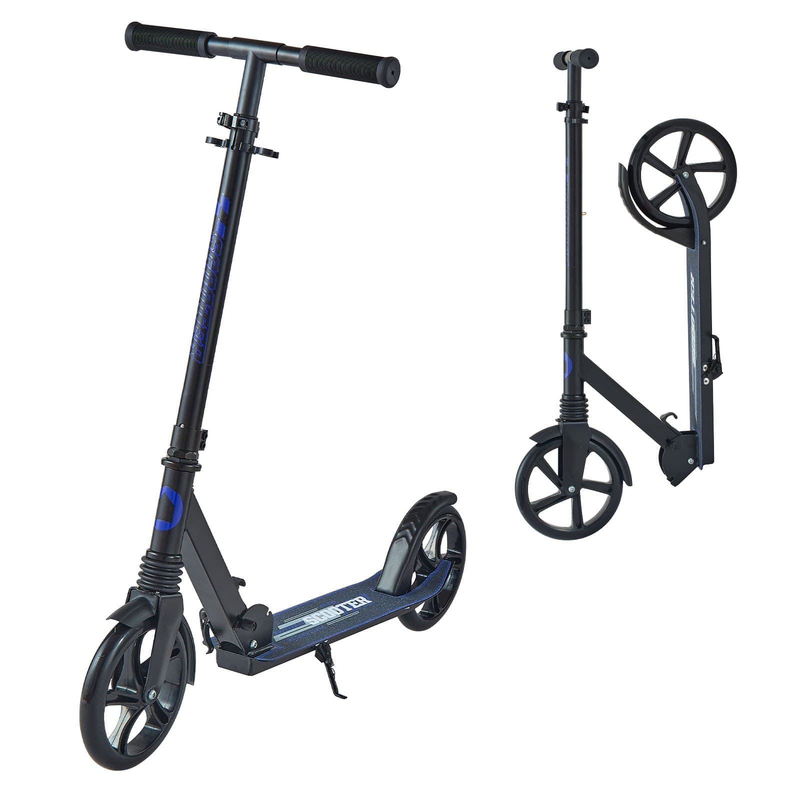Trottinette city pliable enfant dès 8 ans, noir-violet