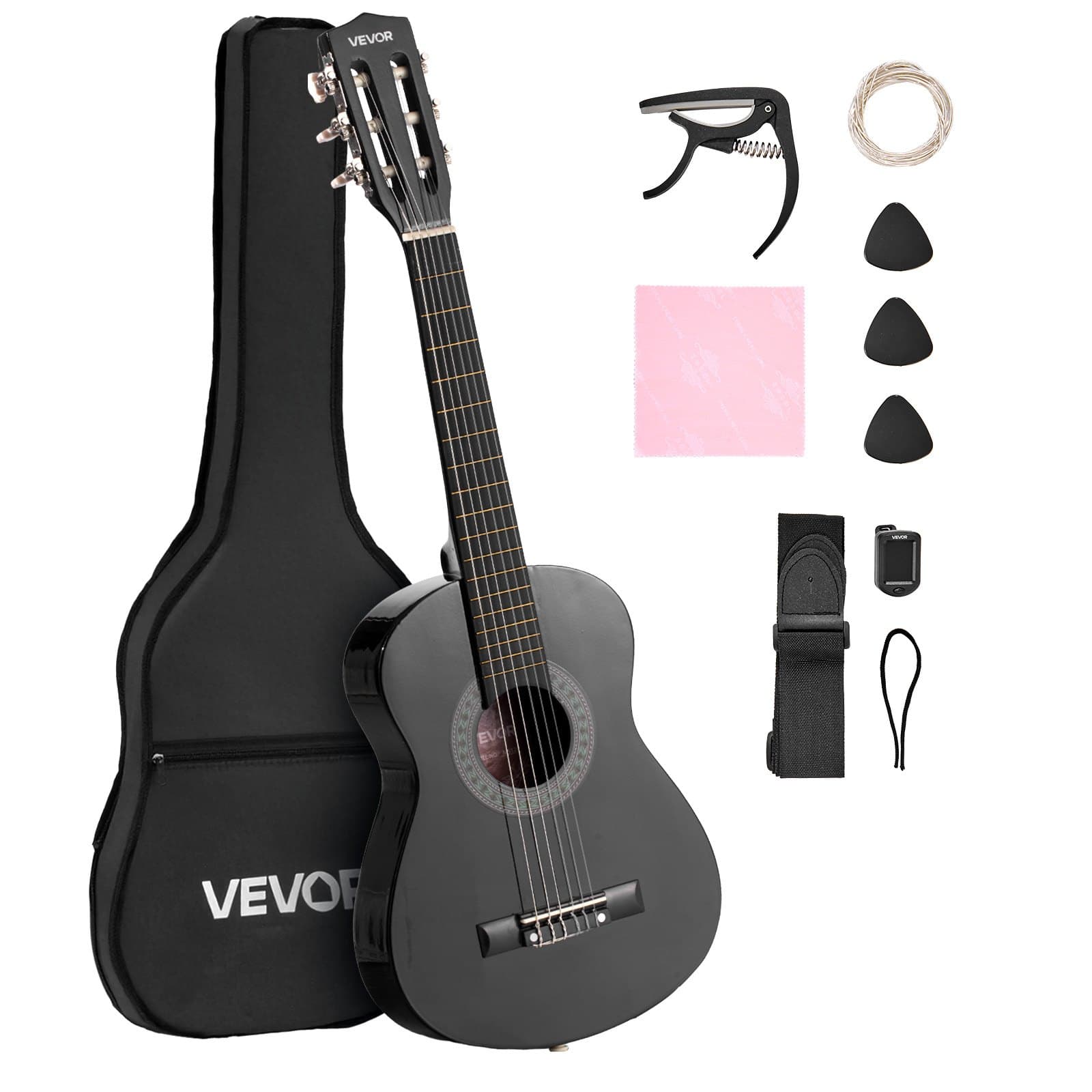 Konzertgitarre 780 mm Holz-Klassikgitarren-Starter-Set für Anfänger