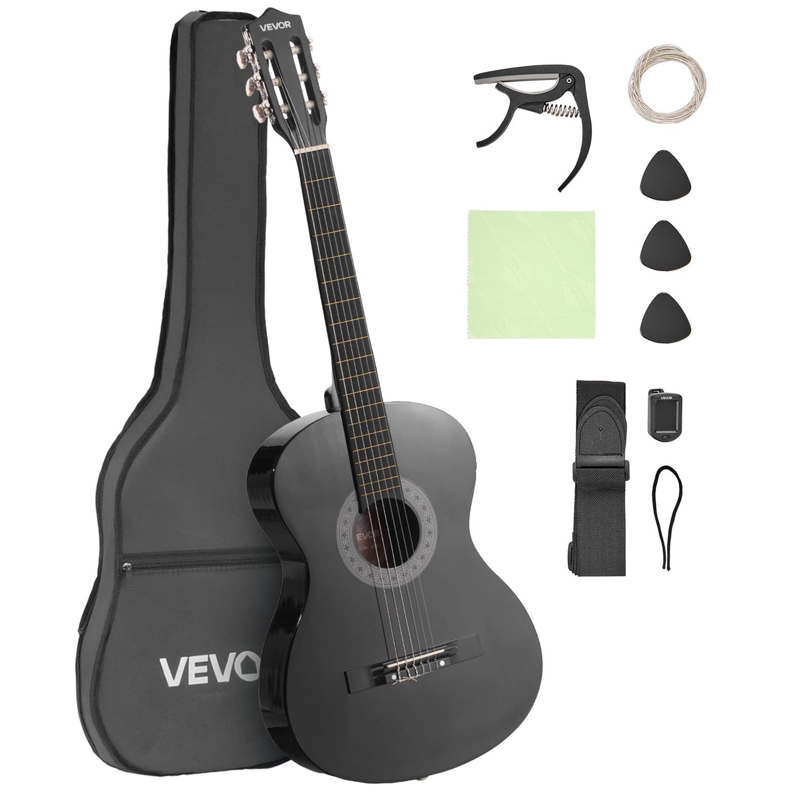 Konzertgitarre 960 mm Holz-Klassikgitarren-Starter-Set für Anfänger